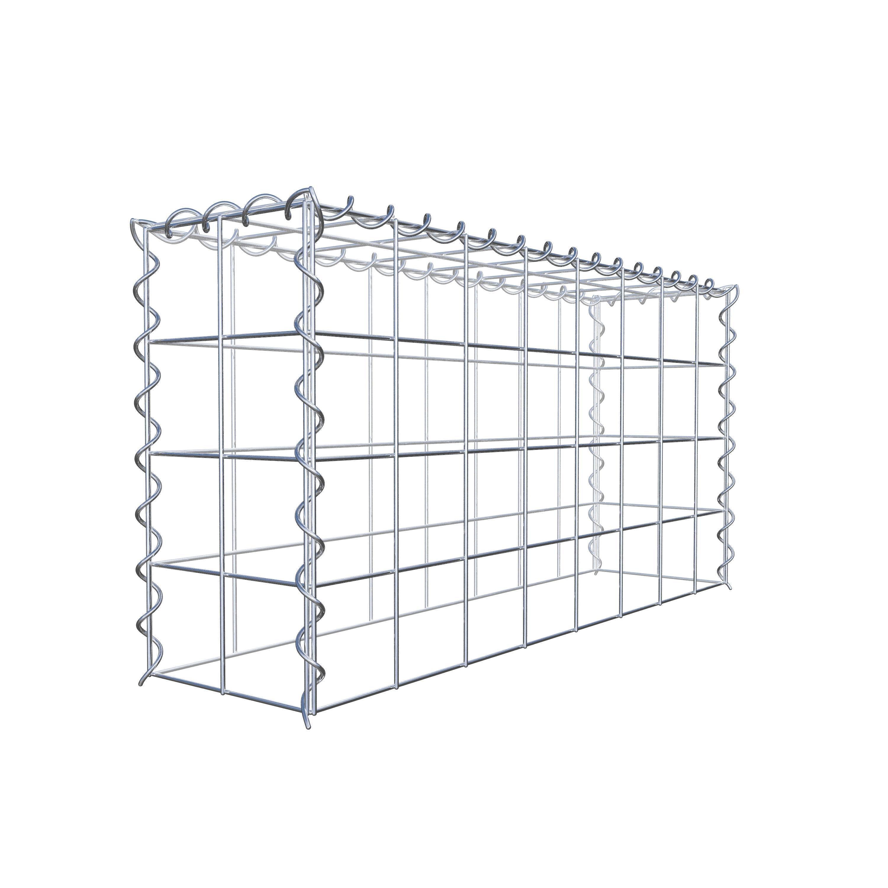 Opvokset gabion type 3 80 cm x 40 cm x 20 cm (L x H x D), maskestørrelse 10 cm x 10 cm, spiral