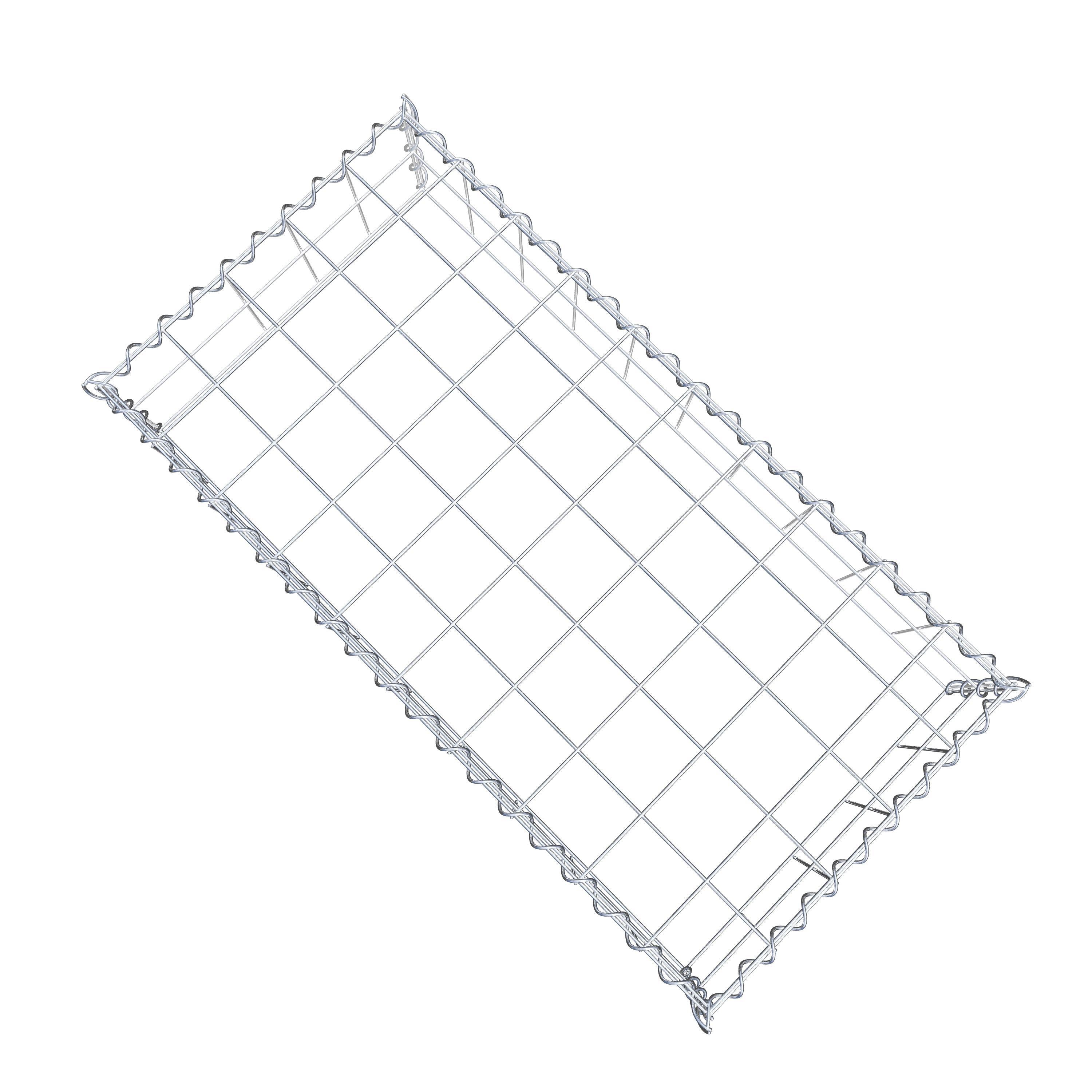 Gabion rapporté type 3 100 cm x 20 cm x 50 cm (L x H x P), mailles 10 cm x 10 cm, spirale