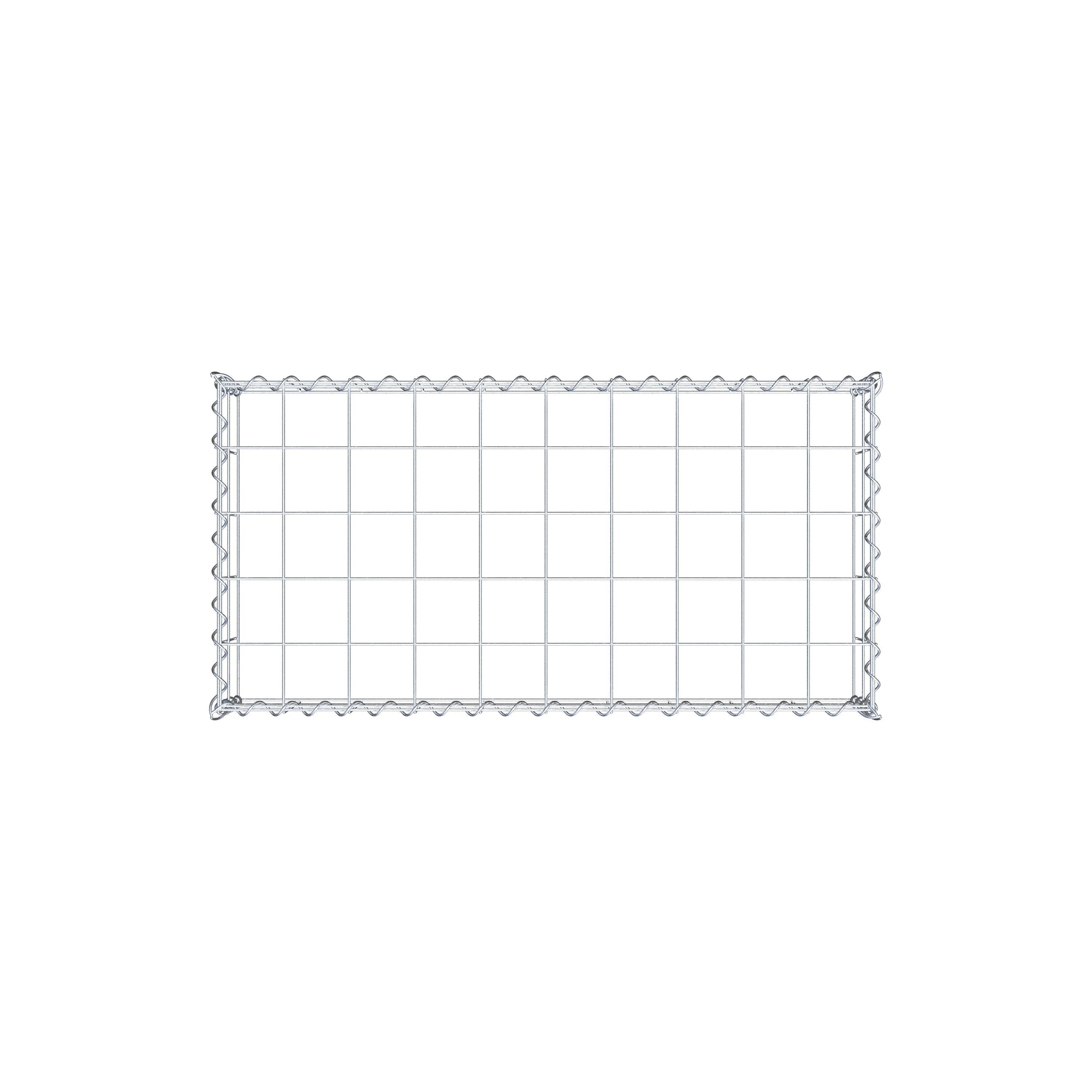 Gabion rapporté type 3 100 cm x 20 cm x 50 cm (L x H x P), mailles 10 cm x 10 cm, spirale