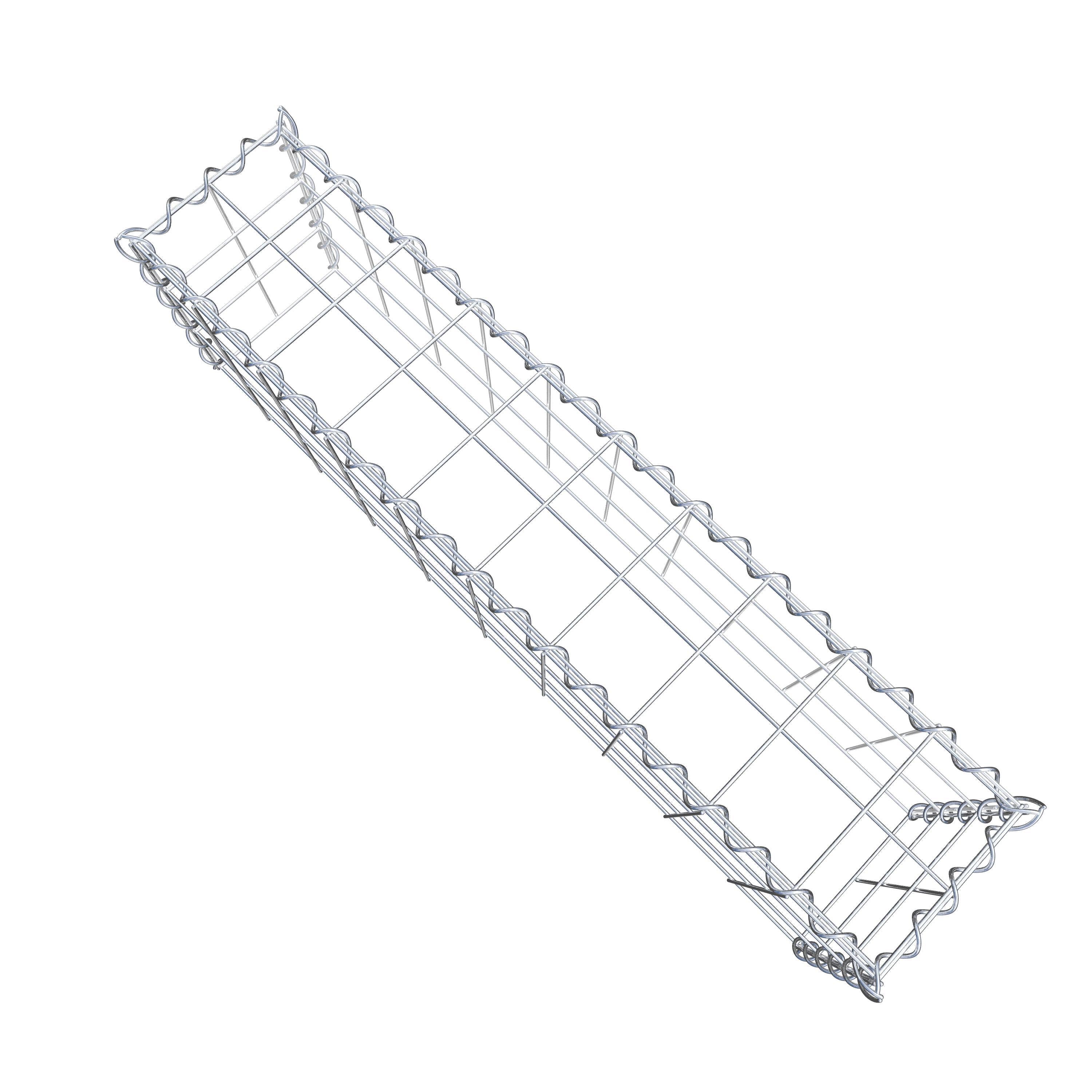 Aangegroeide schanskorf type 3 100 cm x 30 cm x 20 cm (L x H x D), maaswijdte 10 cm x 10 cm, spiraal