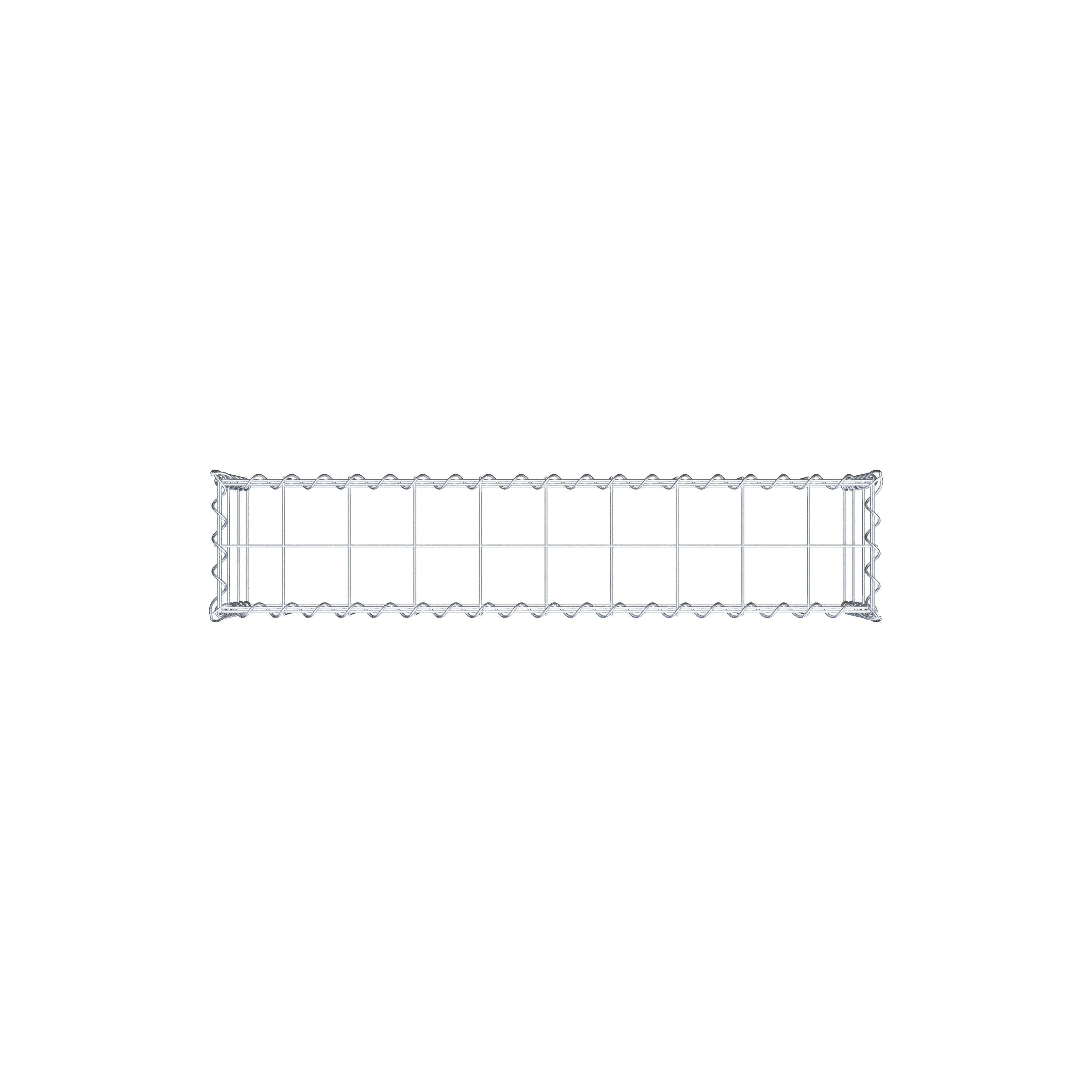 Aangegroeide schanskorf type 3 100 cm x 30 cm x 20 cm (L x H x D), maaswijdte 10 cm x 10 cm, spiraal