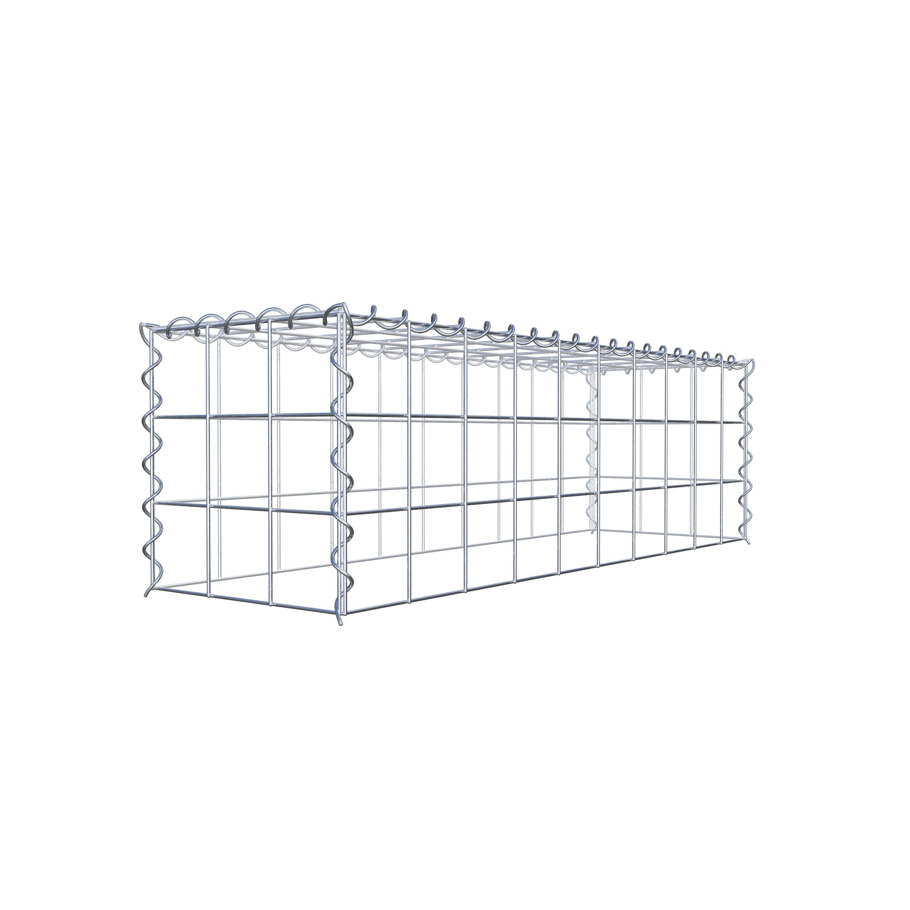 Gabion rapporté type 3 100 cm x 30 cm x 30 cm (L x H x P), mailles 10 cm x 10 cm, spirale