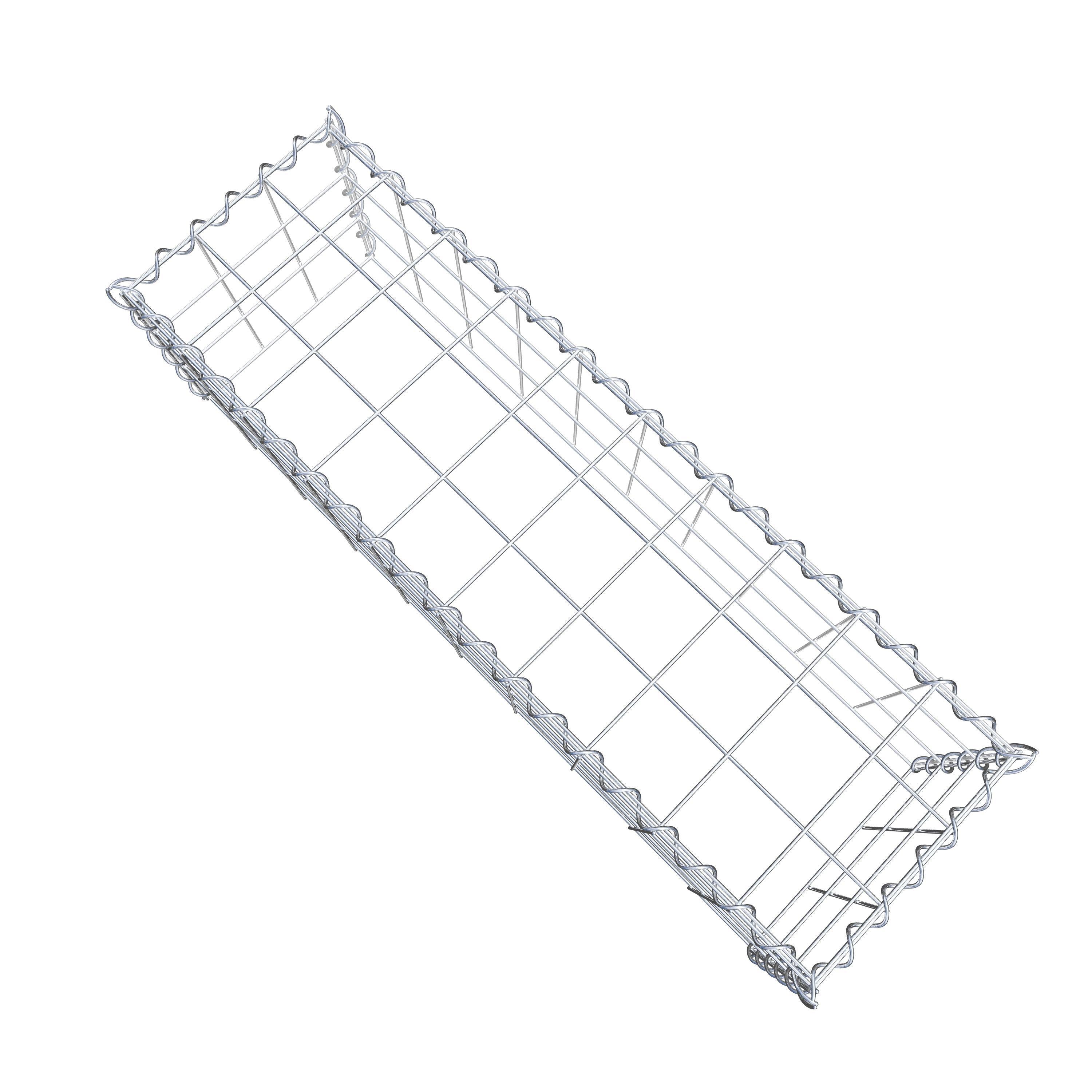 Gabion rapporté type 3 100 cm x 30 cm x 30 cm (L x H x P), mailles 10 cm x 10 cm, spirale