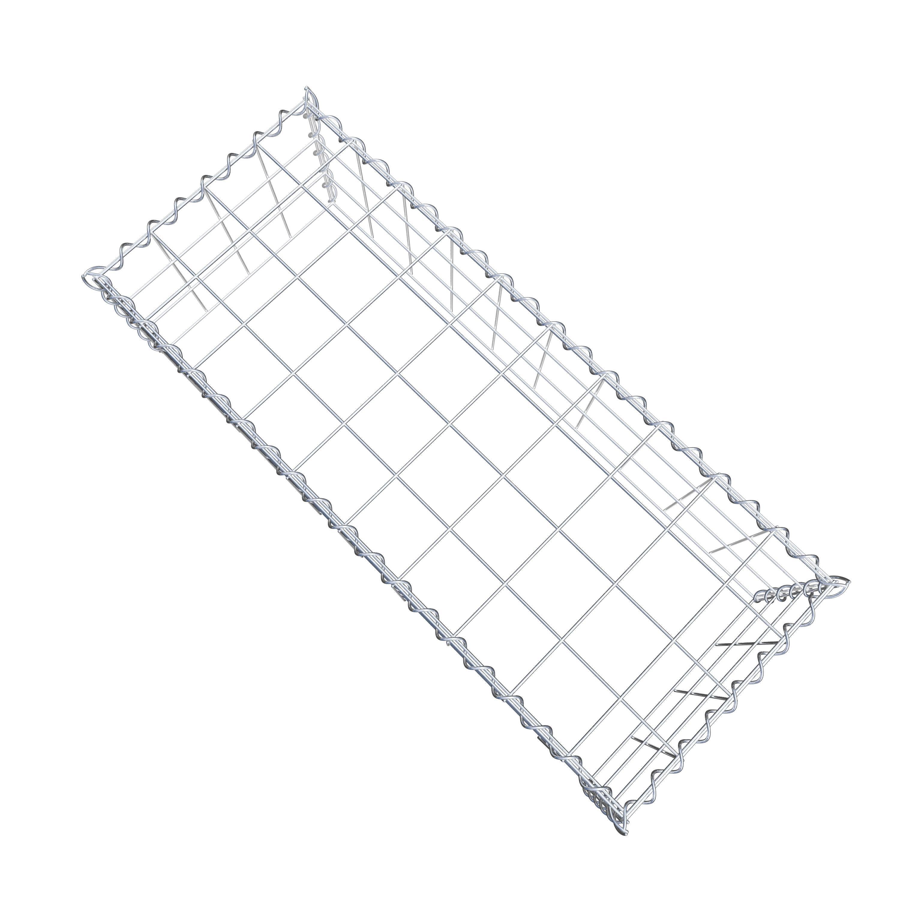 Gabion rapporté type 3 100 cm x 30 cm x 40 cm (L x H x P), mailles 10 cm x 10 cm, spirale