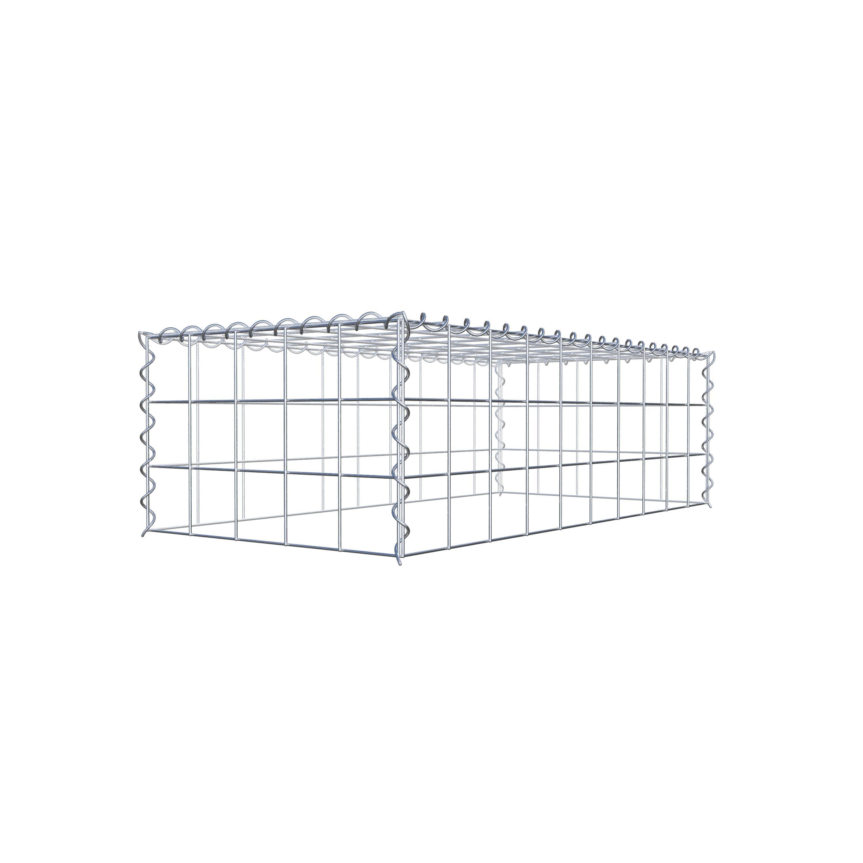 Gabion rapporté type 3 100 cm x 30 cm x 50 cm (L x H x P), mailles 10 cm x 10 cm, spirale