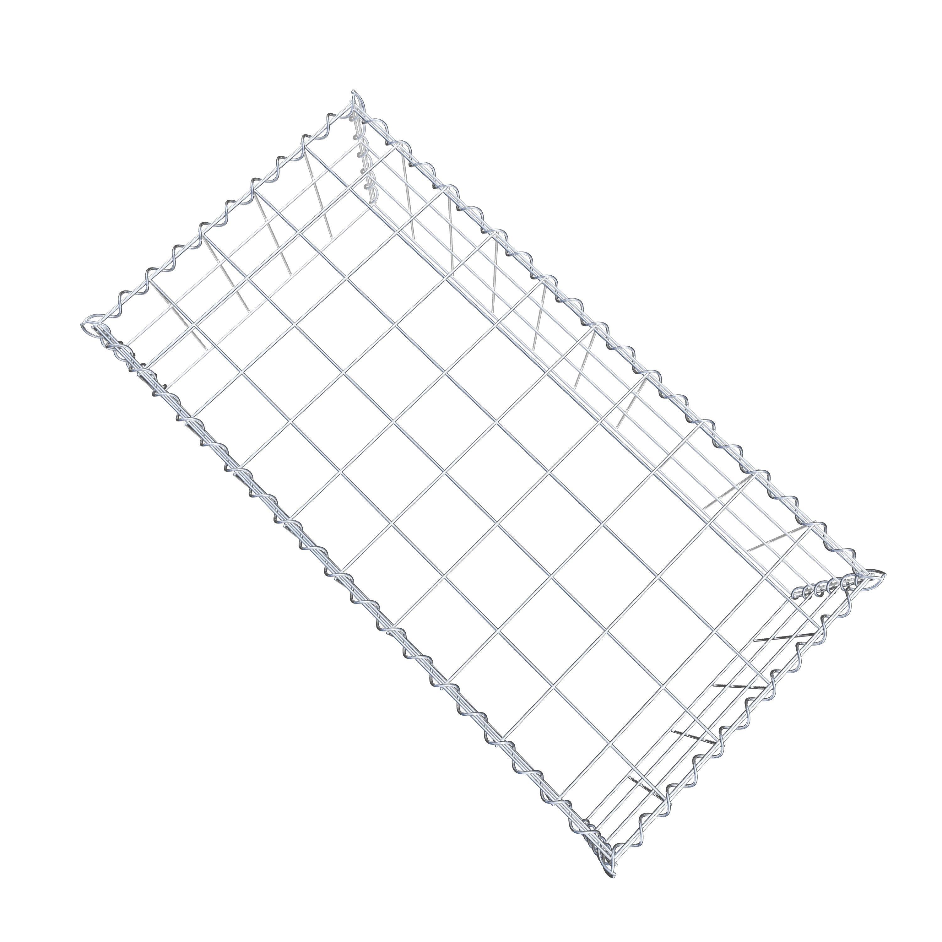 Gabion rapporté type 3 100 cm x 30 cm x 50 cm (L x H x P), mailles 10 cm x 10 cm, spirale