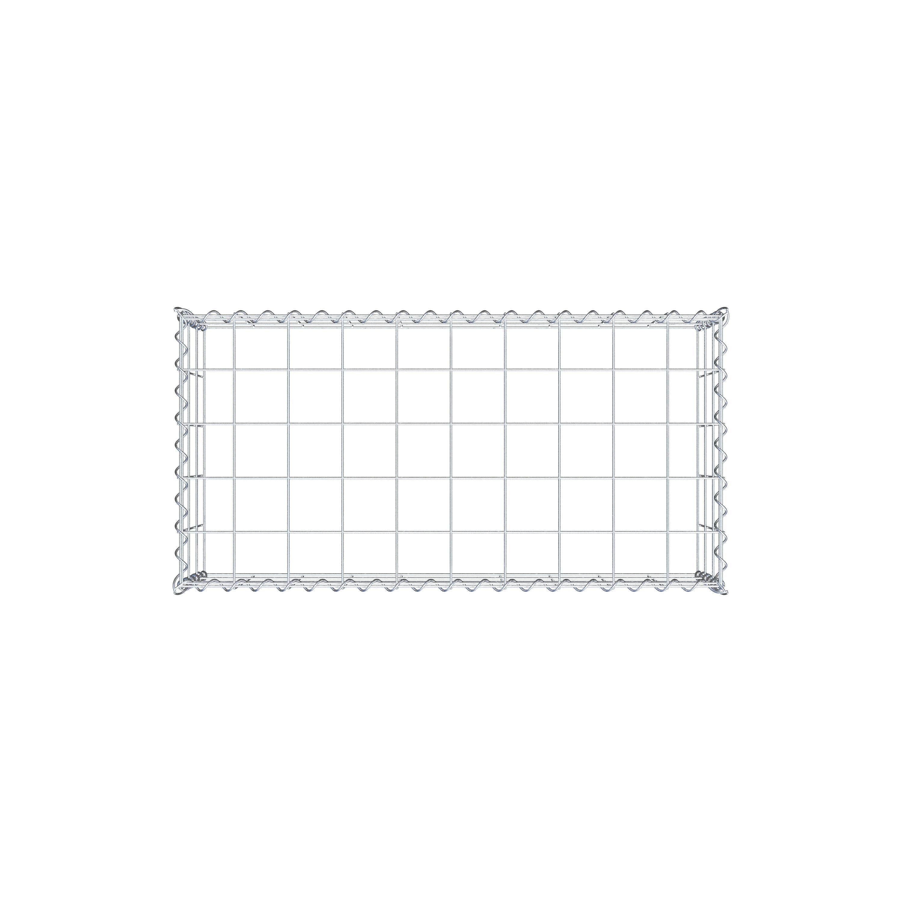 Gabion rapporté type 3 100 cm x 30 cm x 50 cm (L x H x P), mailles 10 cm x 10 cm, spirale