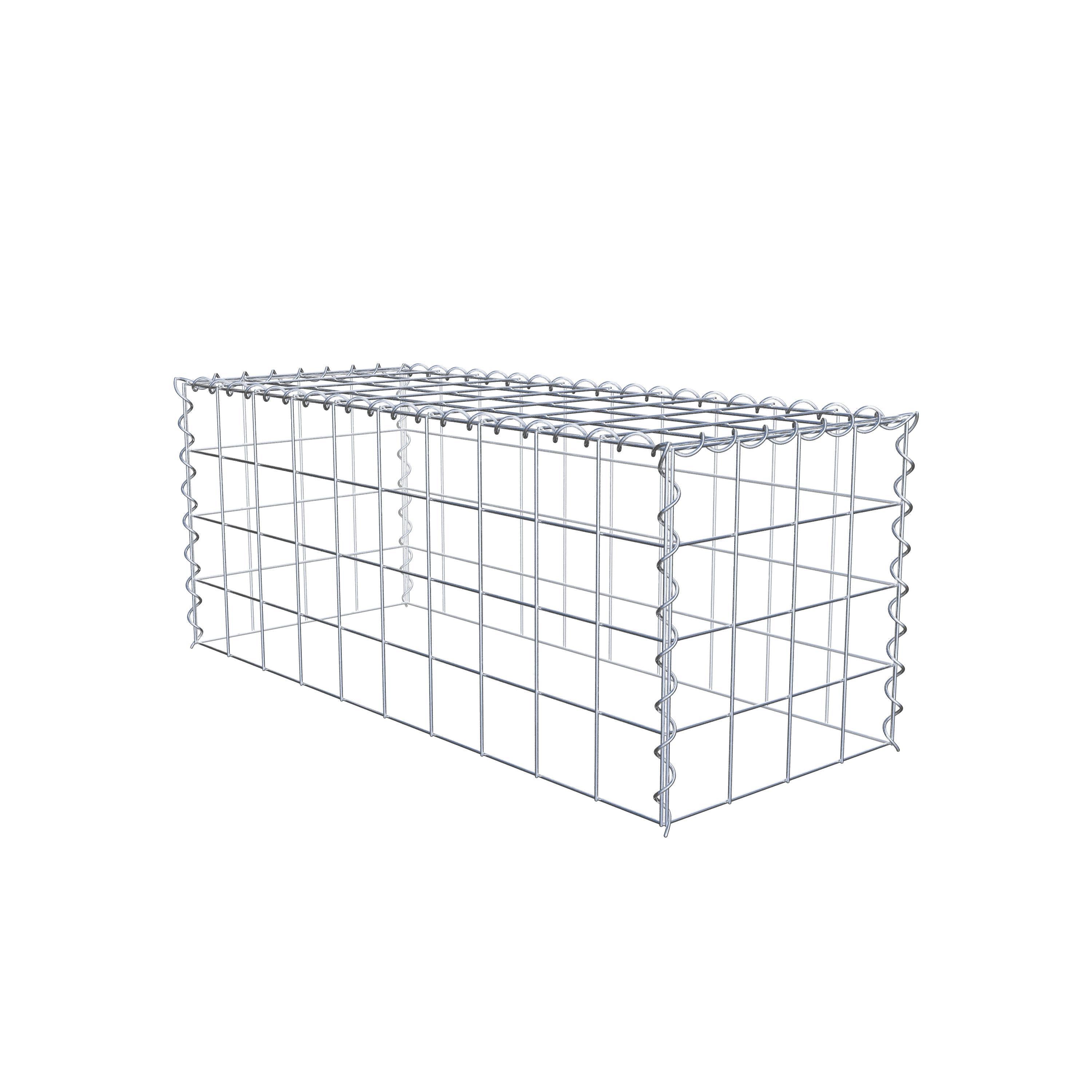 Gabion rapporté type 3 100 cm x 40 cm x 40 cm (L x H x P), mailles 10 cm x 10 cm, spirale