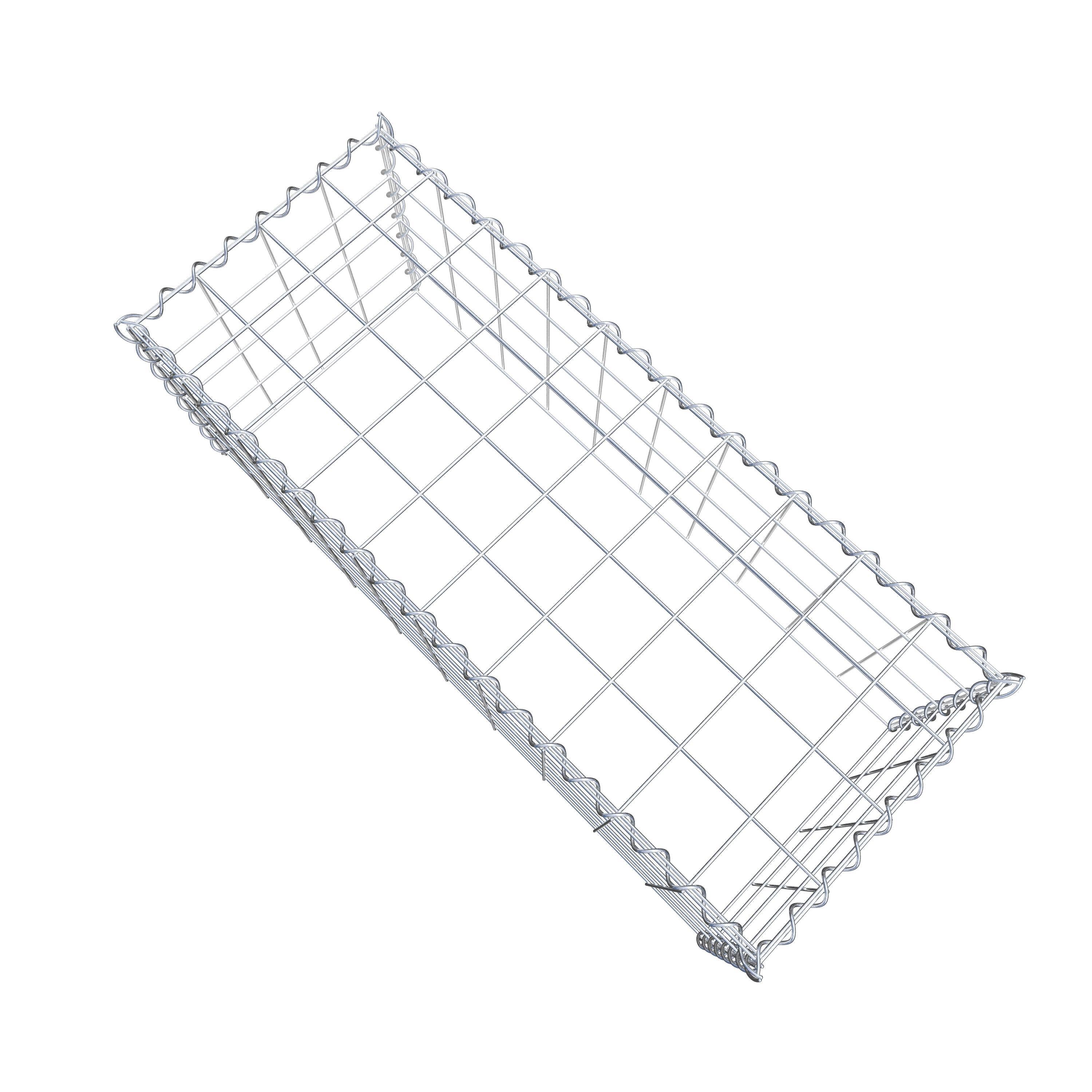 Gabion rapporté type 3 100 cm x 40 cm x 40 cm (L x H x P), mailles 10 cm x 10 cm, spirale