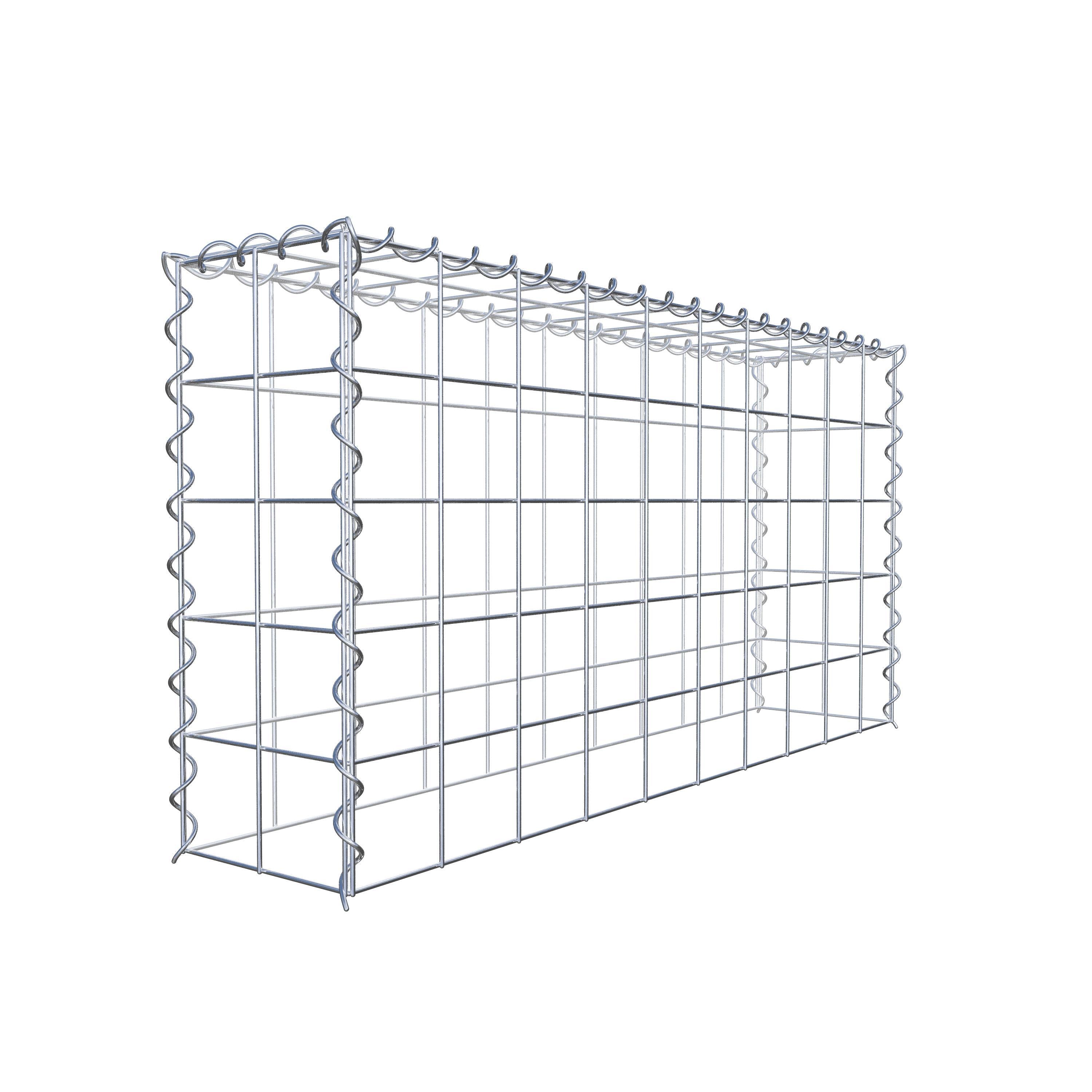 Gabion rapporté type 3 100 cm x 50 cm x 20 cm (L x H x P), mailles 10 cm x 10 cm, spirale