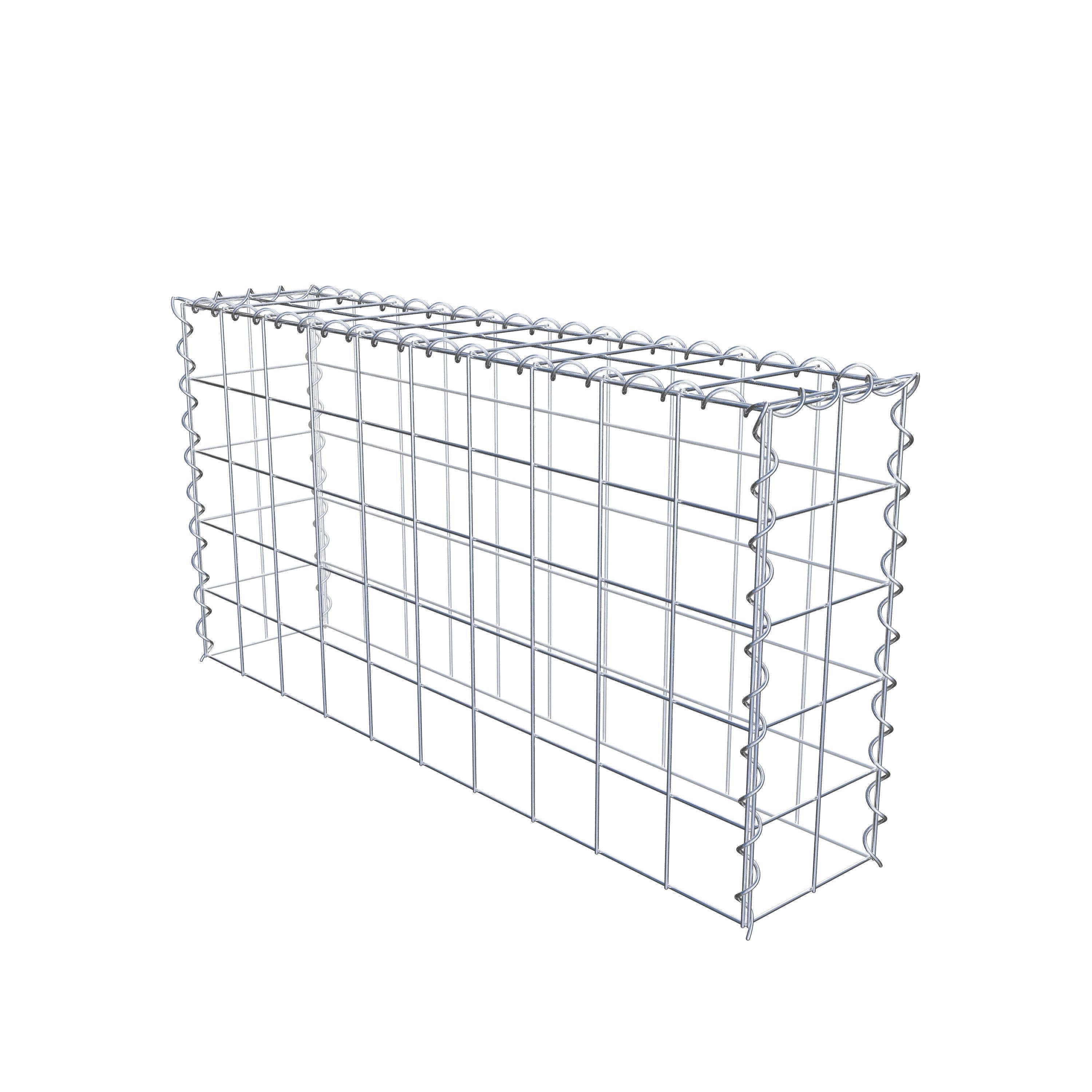 Gabion rapporté type 3 100 cm x 50 cm x 20 cm (L x H x P), mailles 10 cm x 10 cm, spirale