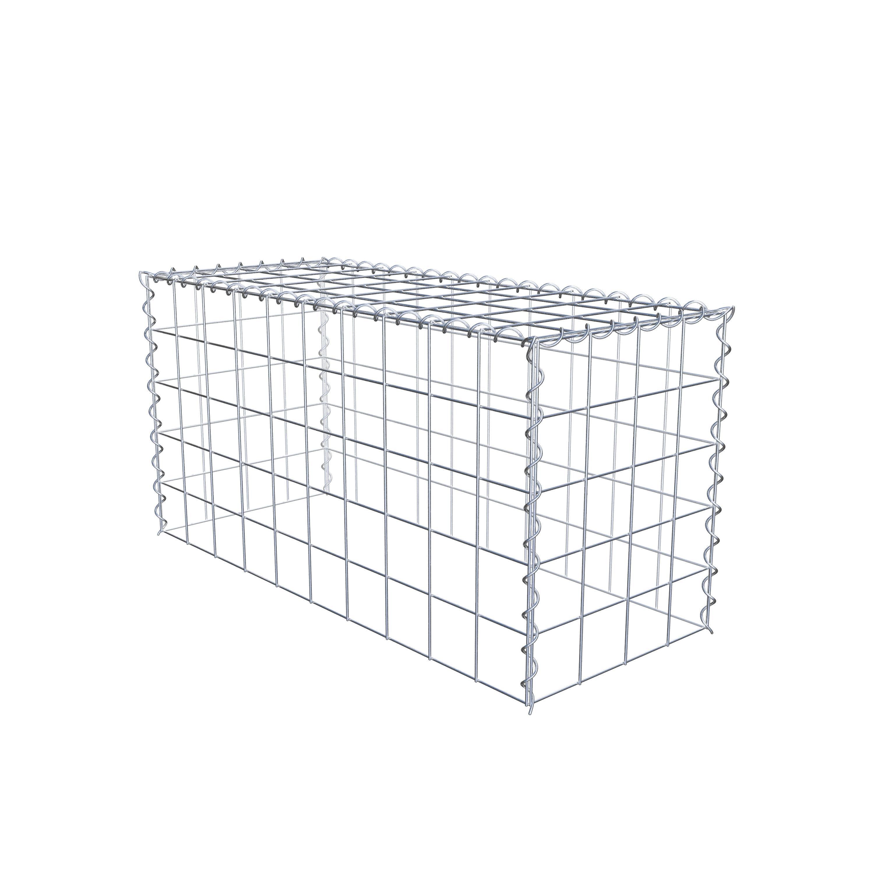 Gabion rapporté type 3 100 cm x 50 cm x 40 cm (L x H x P), mailles 10 cm x 10 cm, spirale