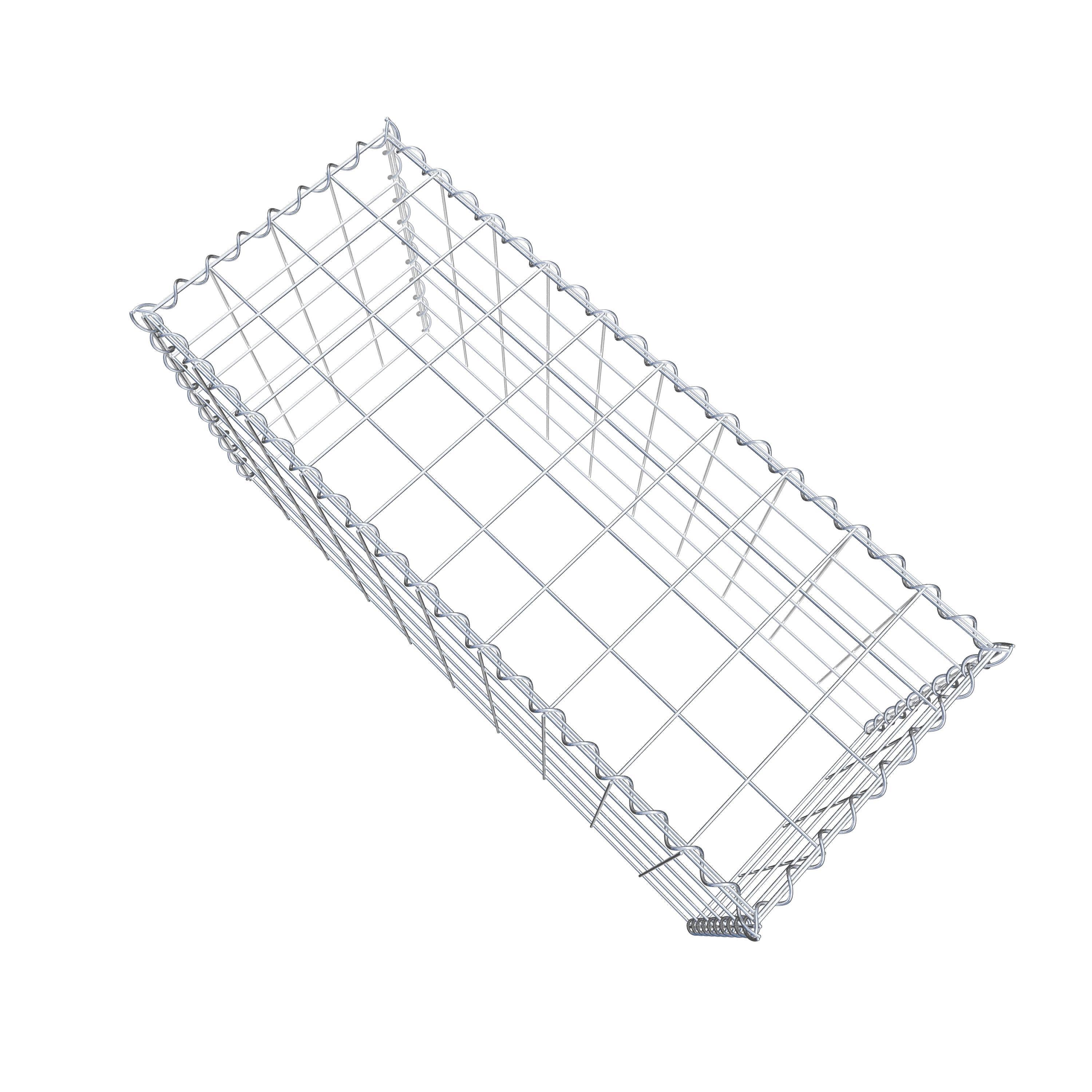 Gabion rapporté type 3 100 cm x 50 cm x 40 cm (L x H x P), mailles 10 cm x 10 cm, spirale