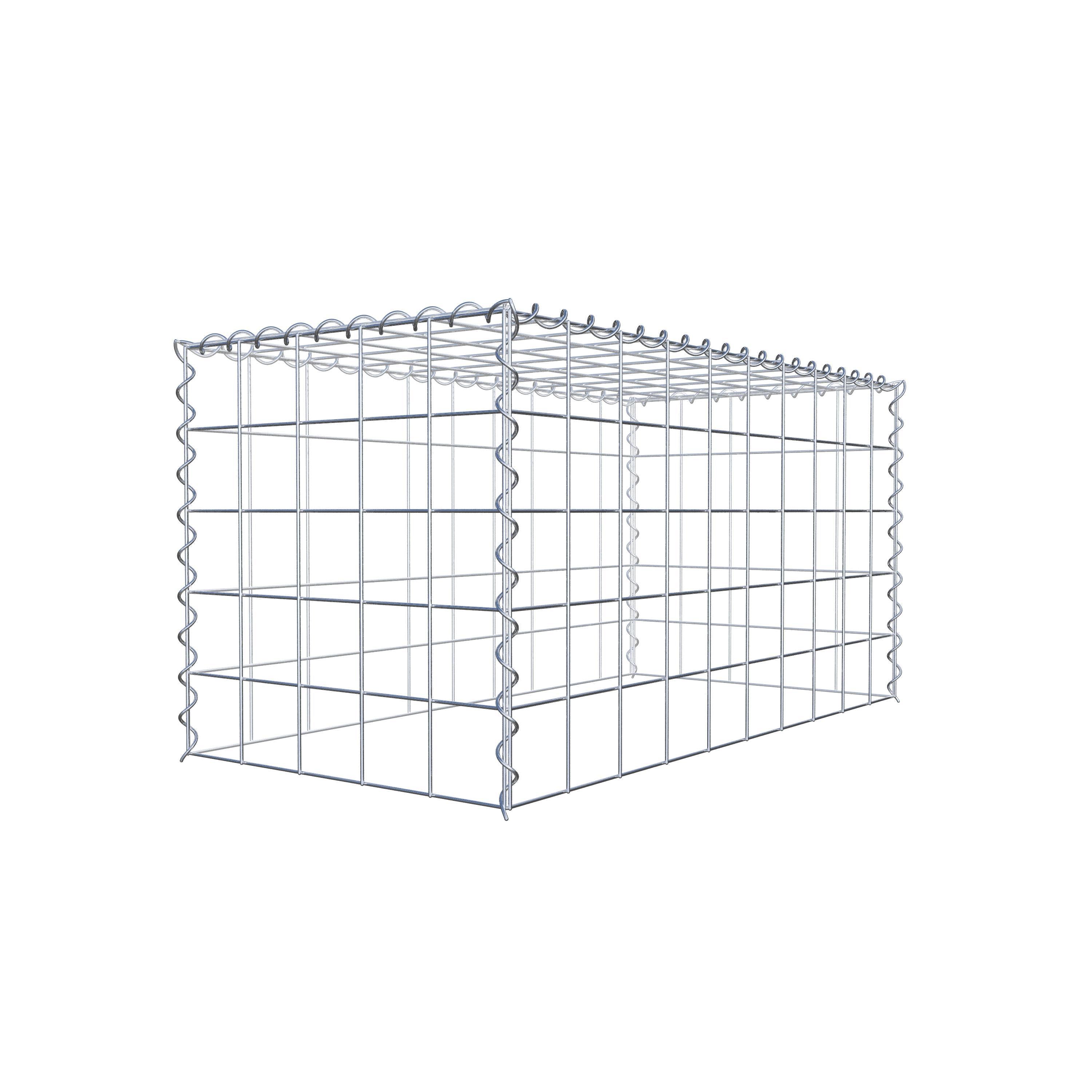 Påväxt gabion typ 3 100 cm x 50 cm x 50 cm (L x H x D), maskstorlek 10 cm x 10 cm, spiral