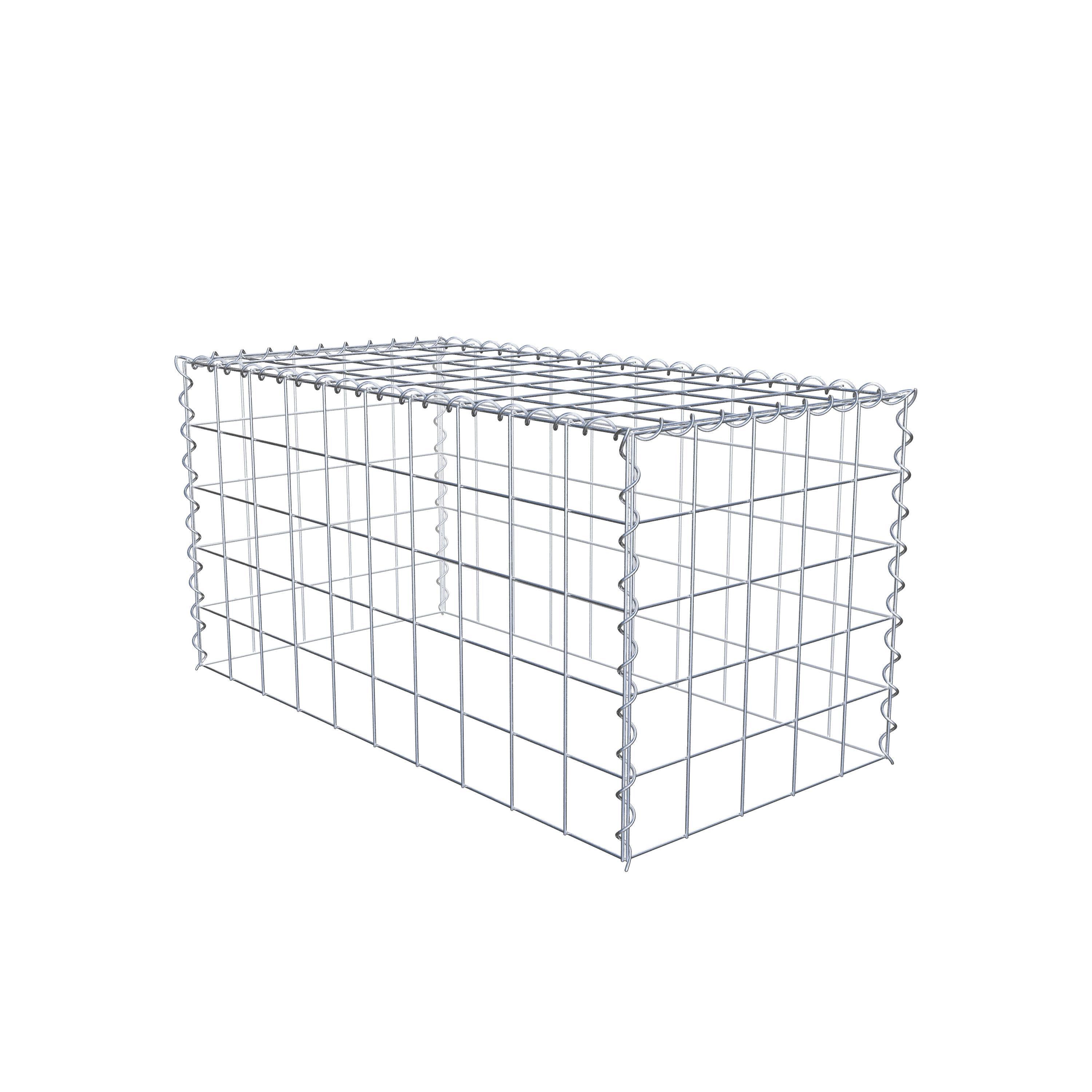 Gabion rapporté type 3 100 cm x 50 cm x 50 cm (L x H x P), mailles 10 cm x 10 cm, spirale