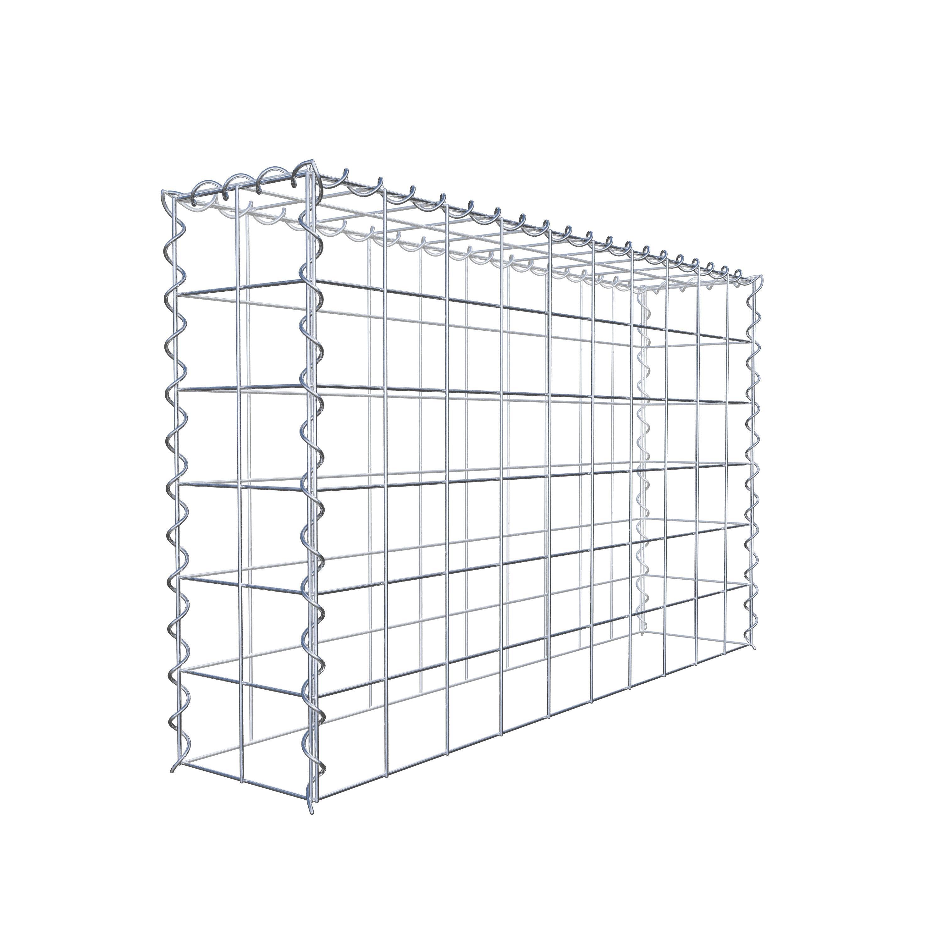 Opbouw schanskorf type 3 100 cm x 60 cm x 20 cm (L x H x D), maaswijdte 10 cm x 10 cm, spiraal