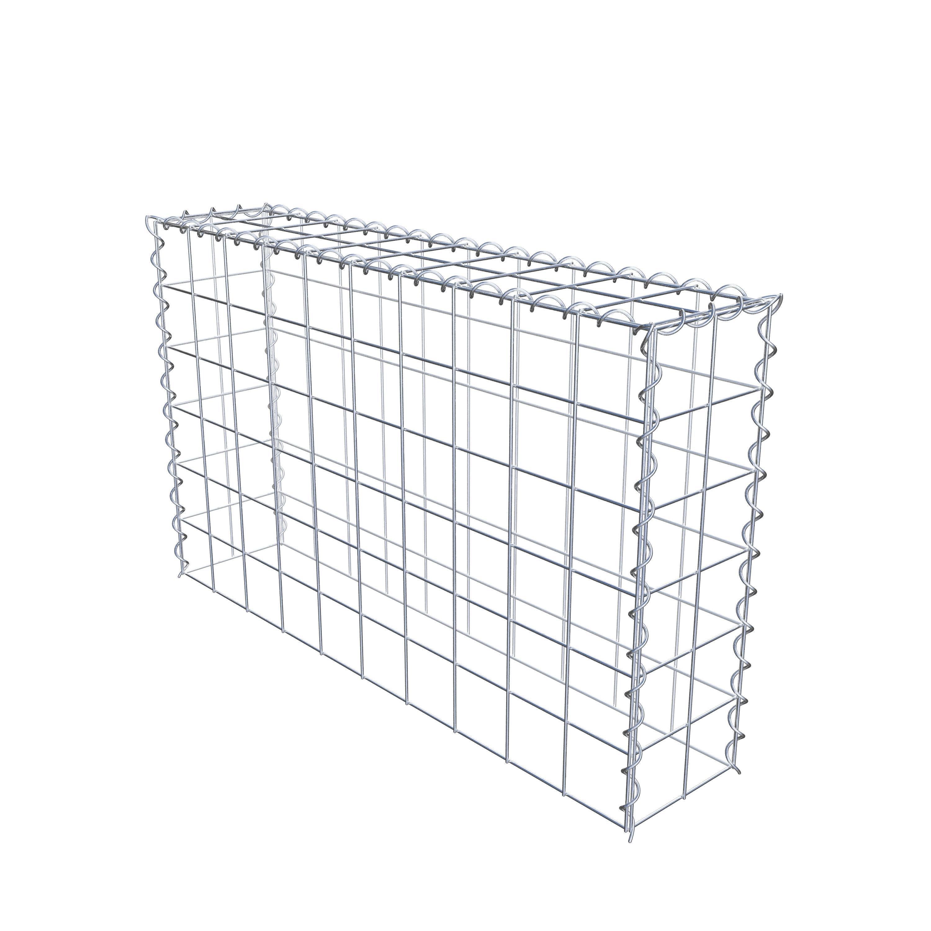 Gabion rapporté type 3 100 cm x 60 cm x 20 cm (L x H x P), mailles 10 cm x 10 cm, spirale