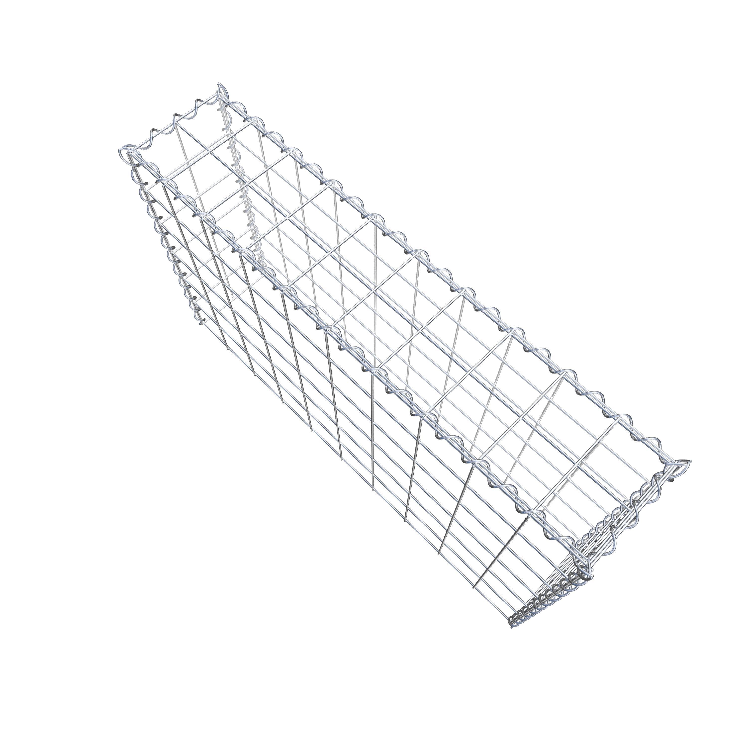 Gabion rapporté type 3 100 cm x 60 cm x 20 cm (L x H x P), mailles 10 cm x 10 cm, spirale