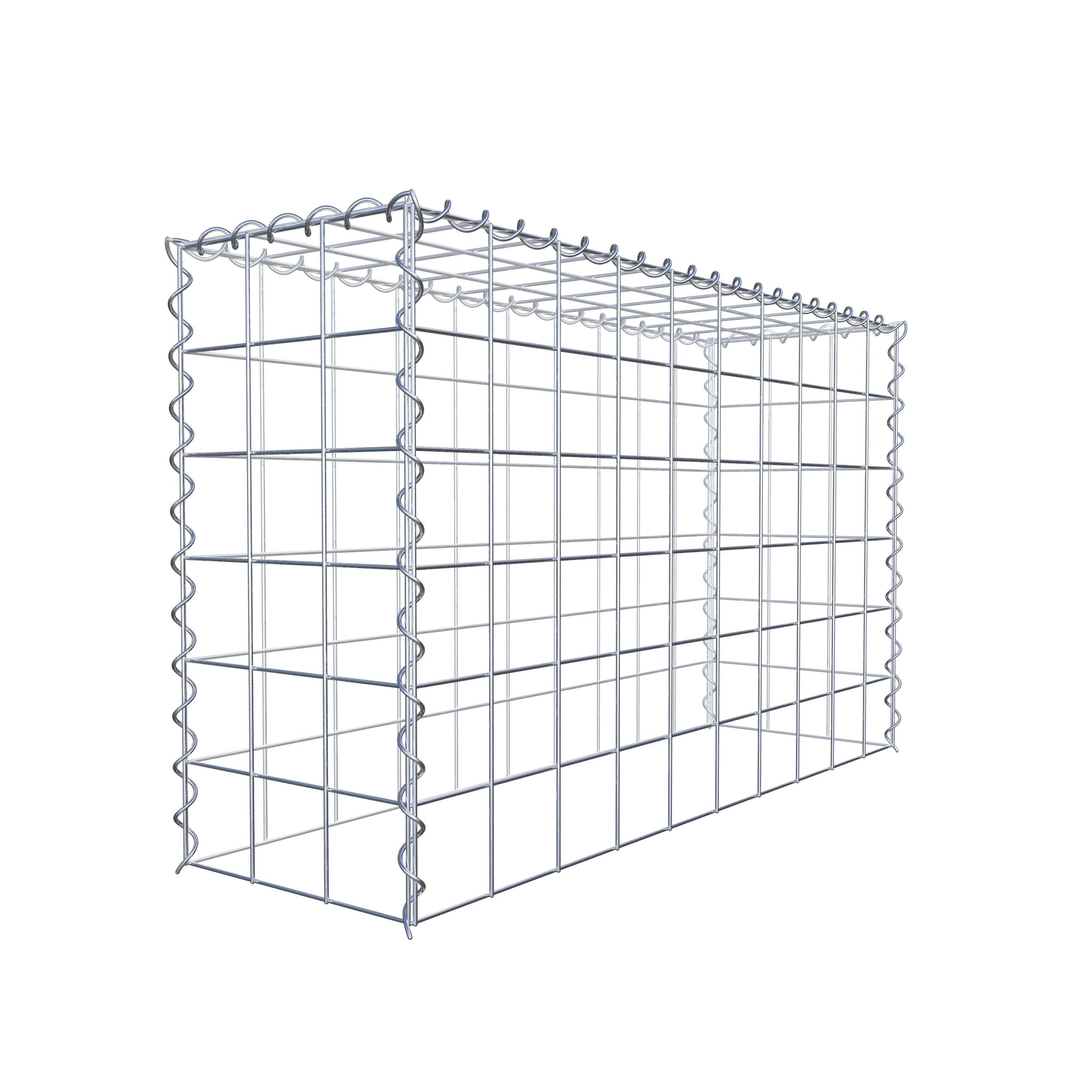 Påväxt gabion typ 3 100 cm x 60 cm x 30 cm (L x H x D), maskstorlek 10 cm x 10 cm, spiral