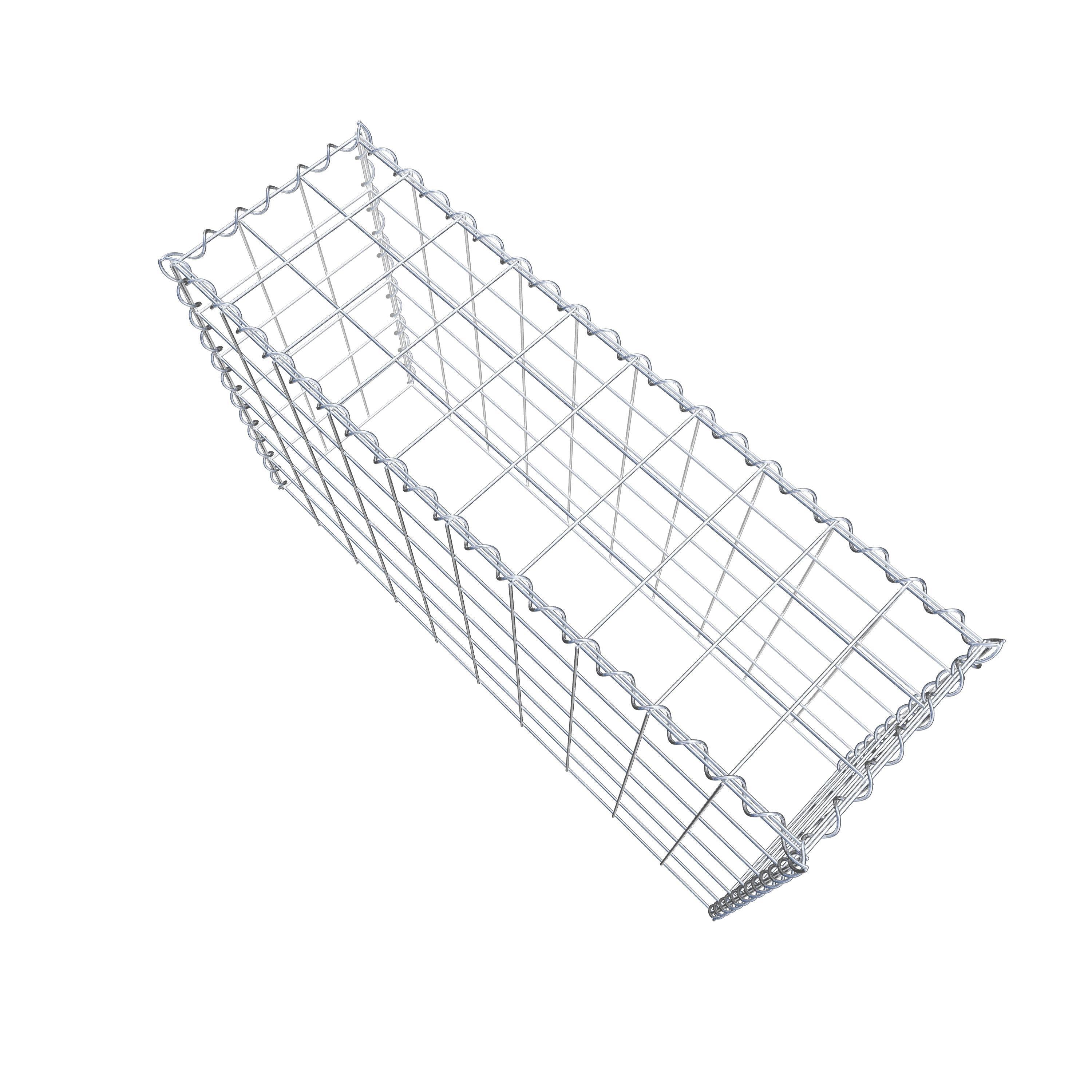 Gabion rapporté type 3 100 cm x 60 cm x 30 cm (L x H x P), mailles 10 cm x 10 cm, spirale