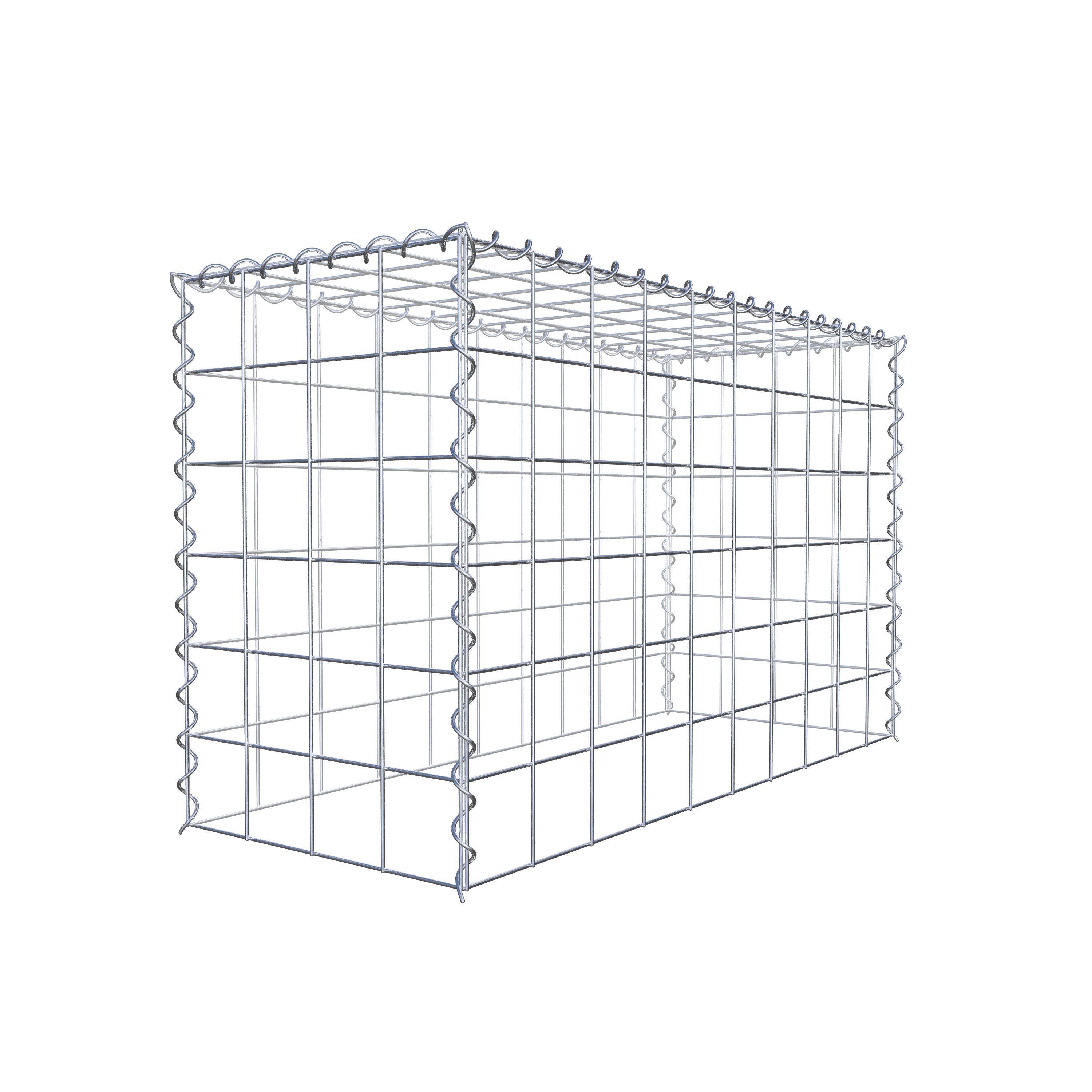 Gabion rapporté type 3 100 cm x 60 cm x 40 cm (L x H x P), mailles 10 cm x 10 cm, spirale