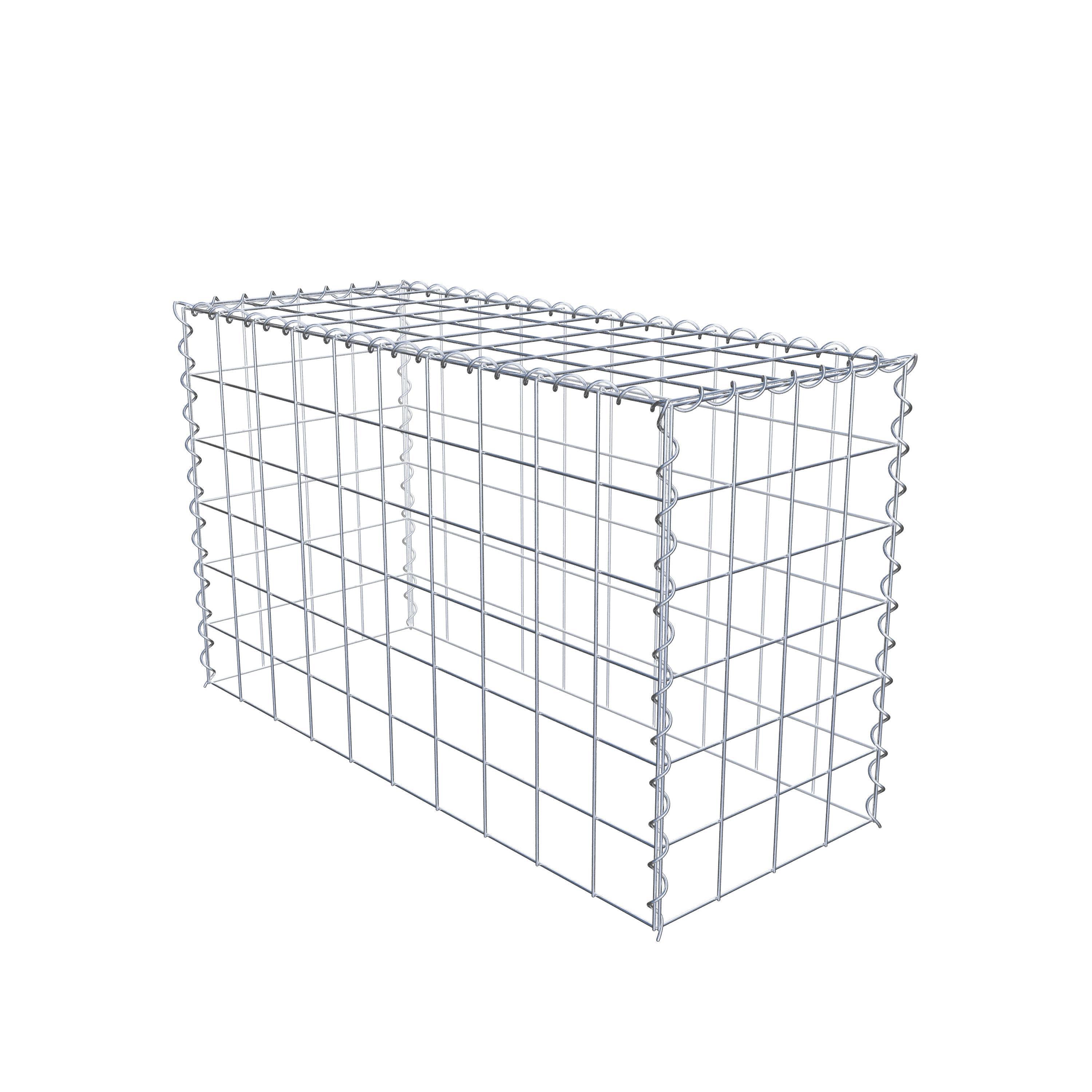 Gabion rapporté type 3 100 cm x 60 cm x 40 cm (L x H x P), mailles 10 cm x 10 cm, spirale