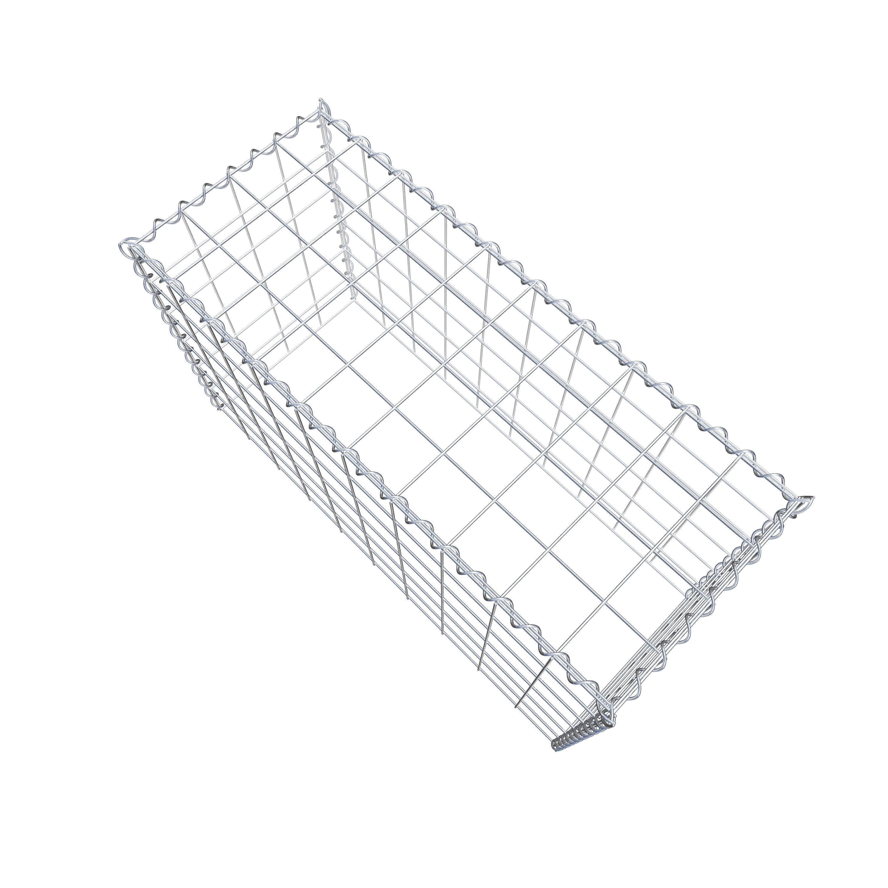 Extra gabion typ 3 100 cm x 60 cm x 40 cm (L x H x D), maskstorlek 10 cm x 10 cm, spiral