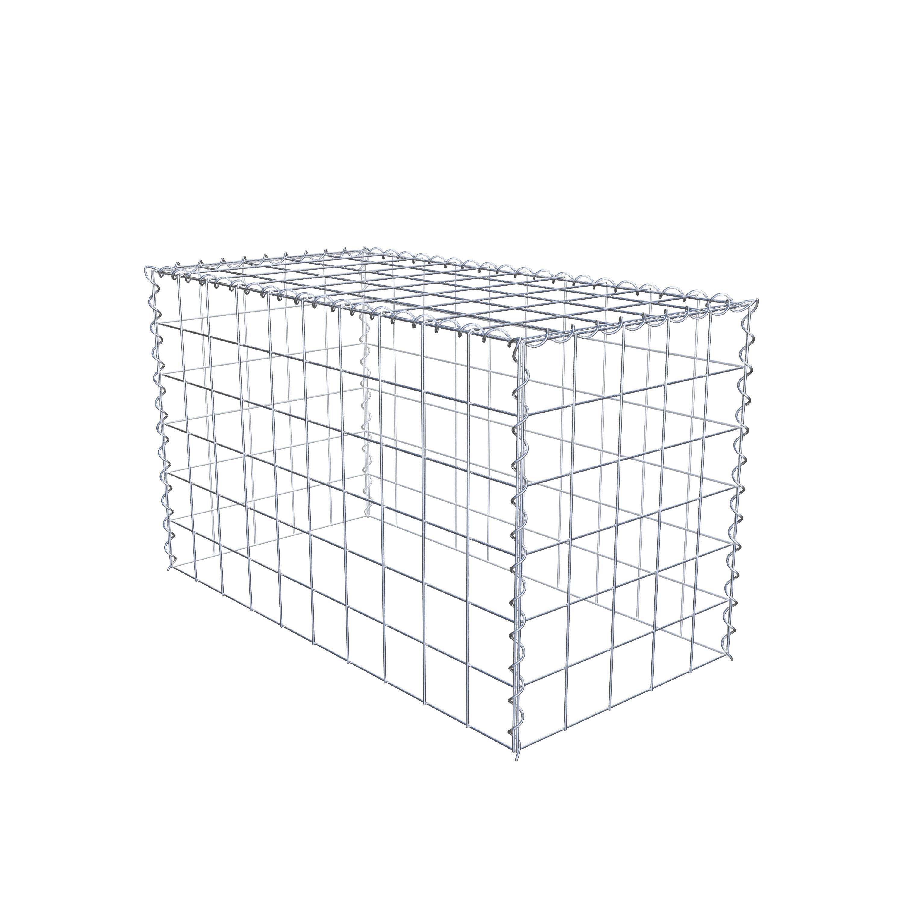 Gabion rapporté type 3 100 cm x 60 cm x 50 cm (L x H x P), mailles 10 cm x 10 cm, spirale