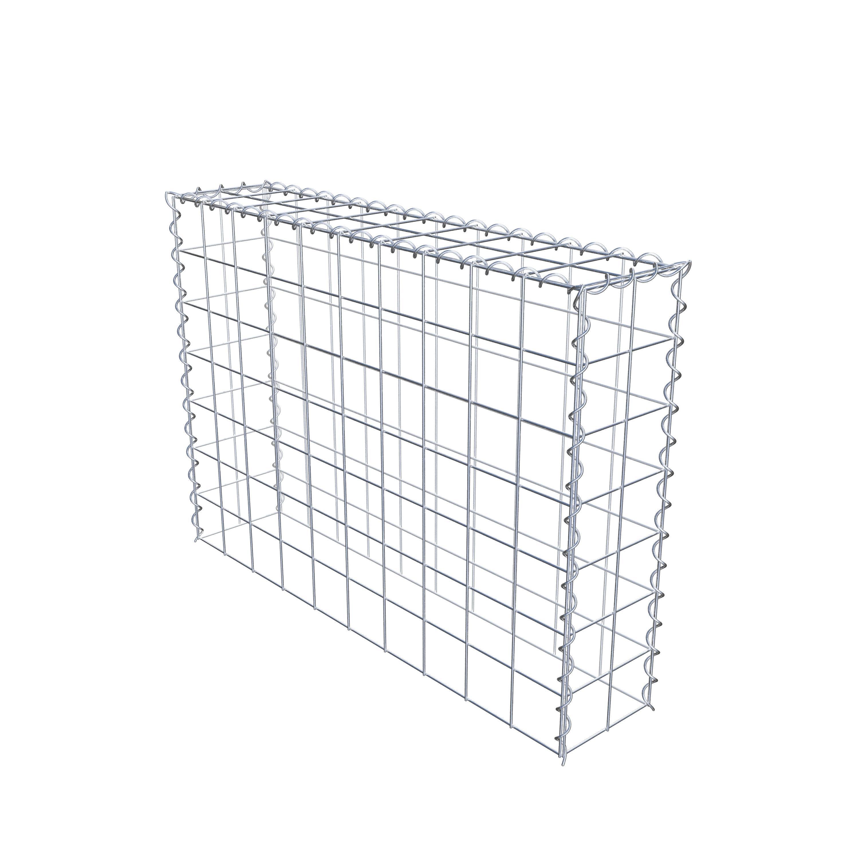 Gabion rapporté type 3 100 cm x 70 cm x 20 cm (L x H x P), mailles 10 cm x 10 cm, spirale