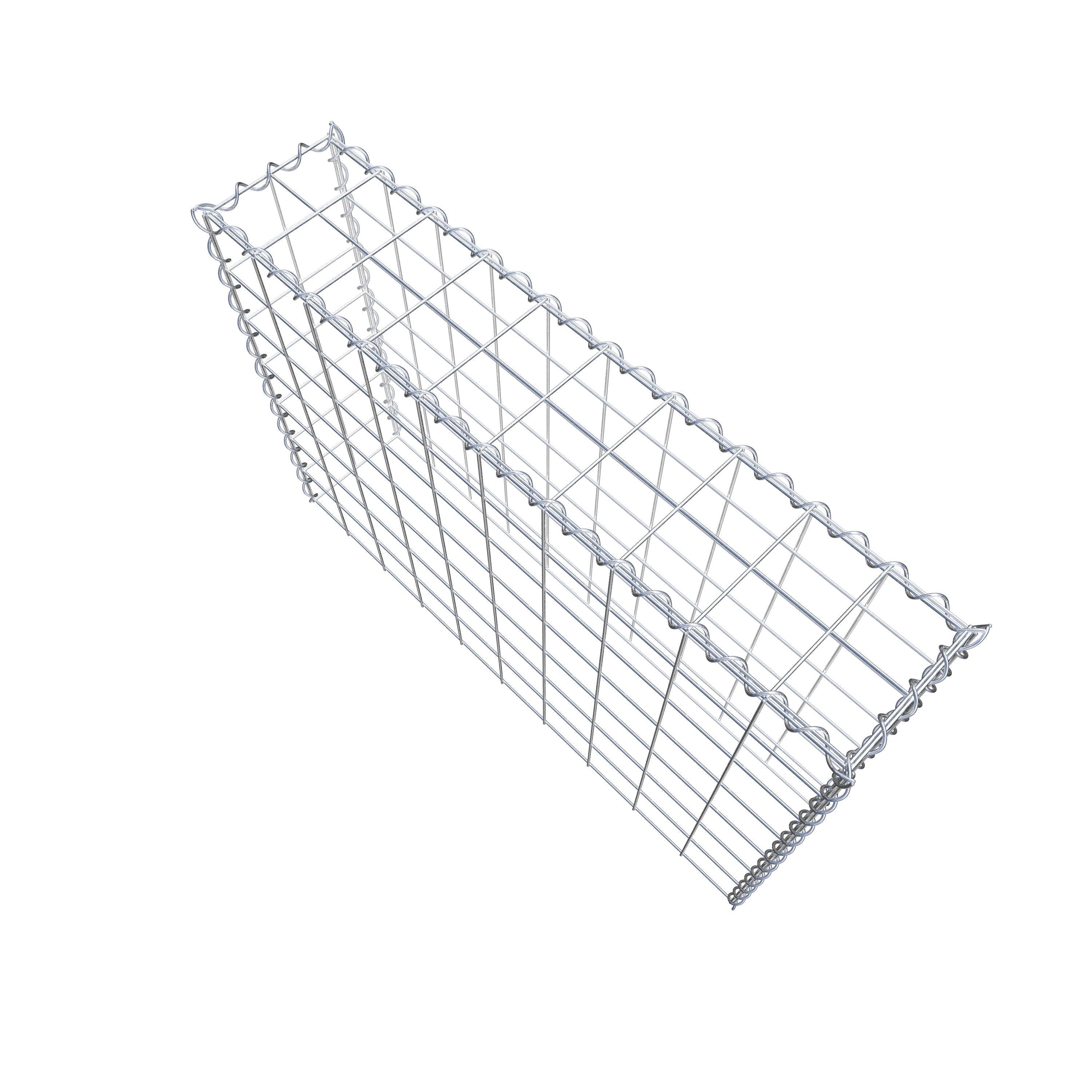 Gabion rapporté type 3 100 cm x 70 cm x 20 cm (L x H x P), mailles 10 cm x 10 cm, spirale