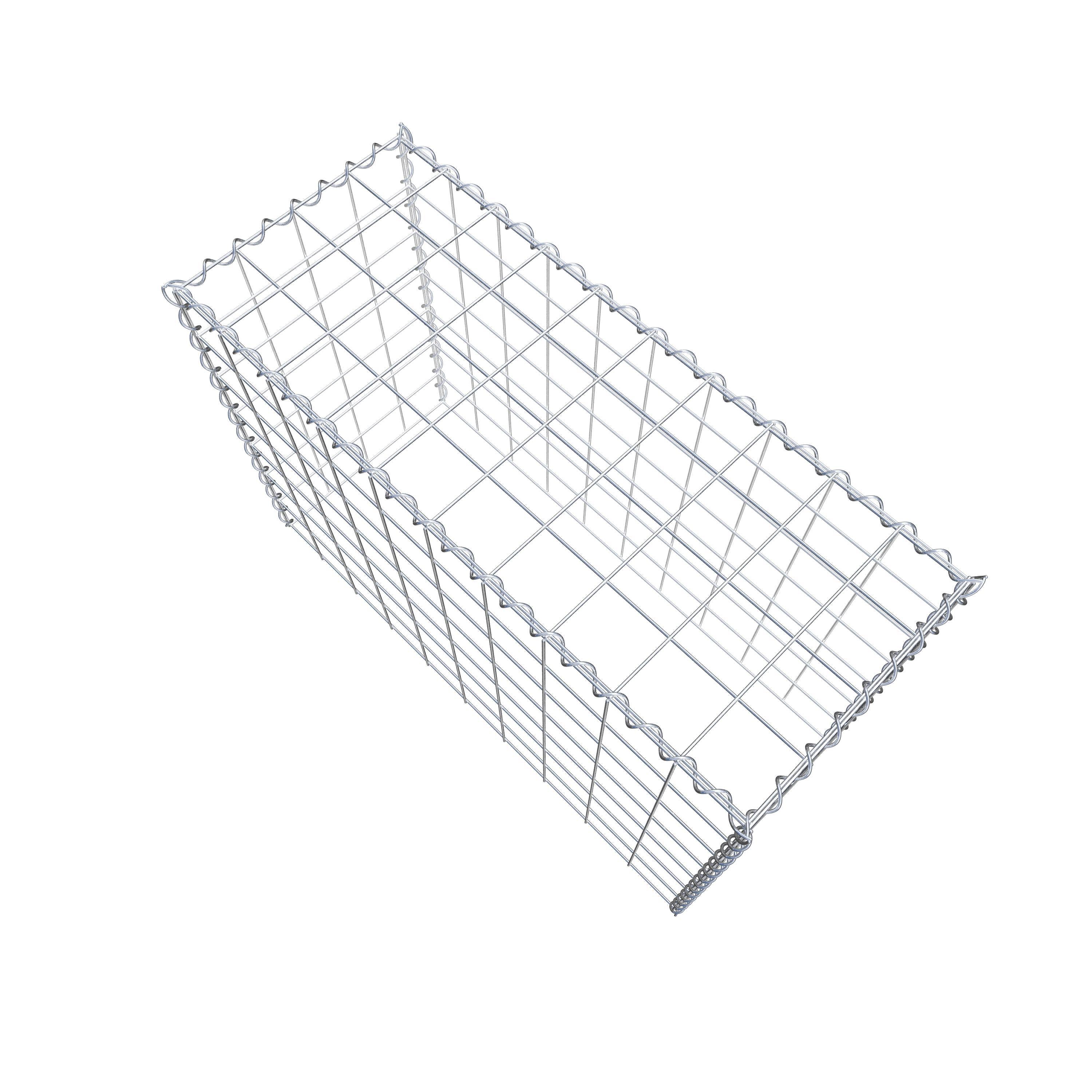 Gabion rapporté type 3 100 cm x 70 cm x 40 cm (L x H x P), mailles 10 cm x 10 cm, spirale