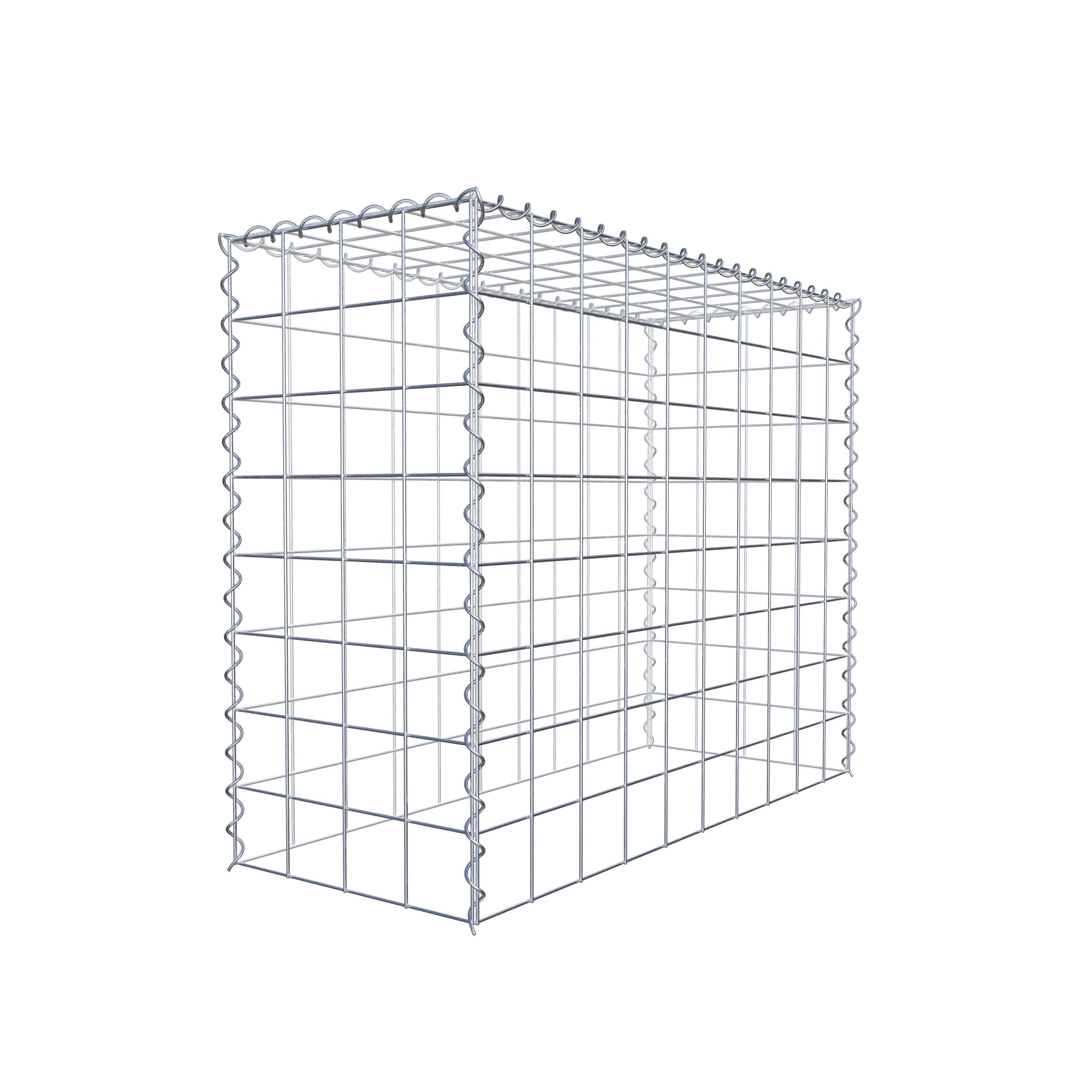 Opvokset gabion type 3 100 cm x 80 cm x 40 cm (L x H x D), maskestørrelse 10 cm x 10 cm, spiral