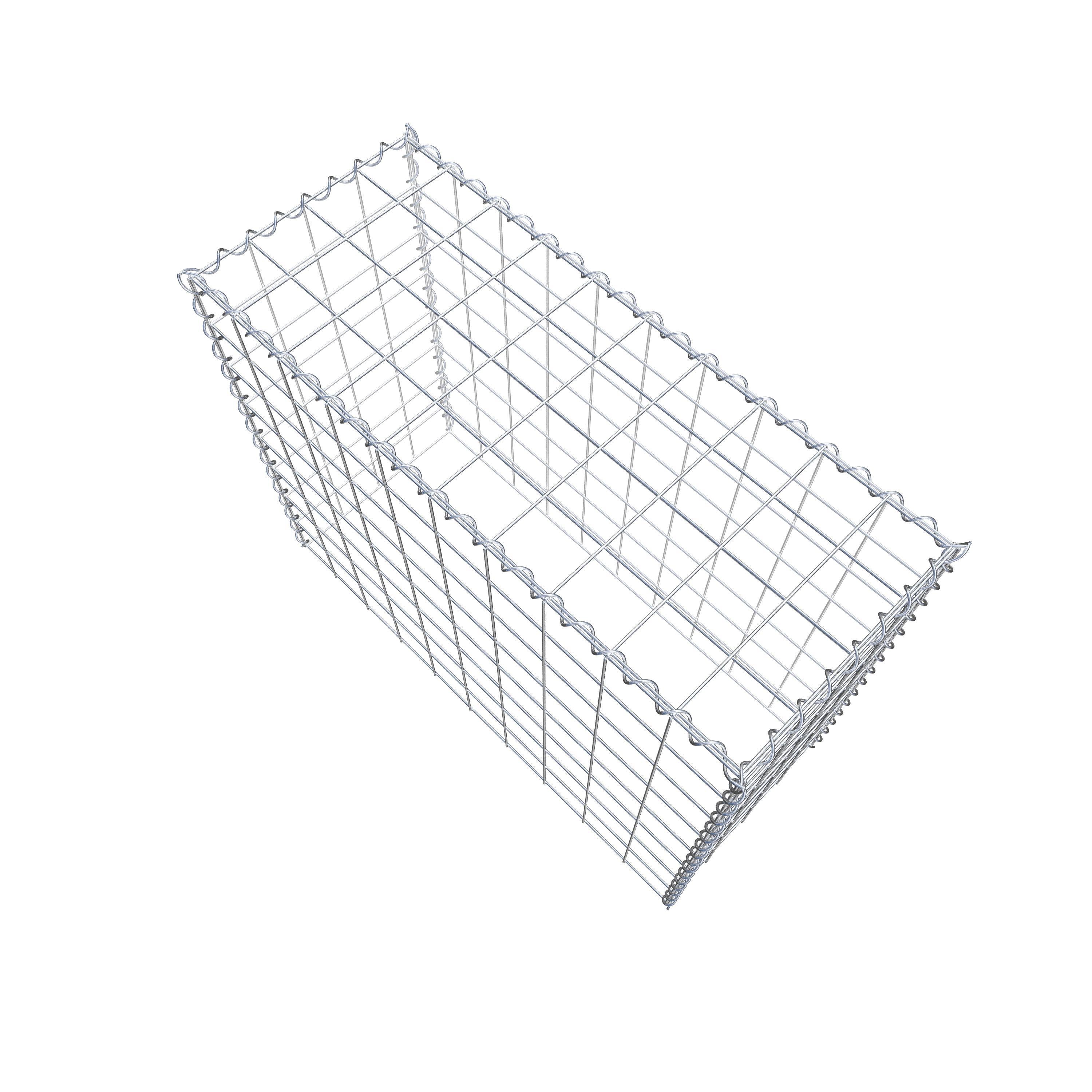 Add-on schanskorf type 3 100 cm x 80 cm x 40 cm (L x H x D), maaswijdte 10 cm x 10 cm, spiraalvormig