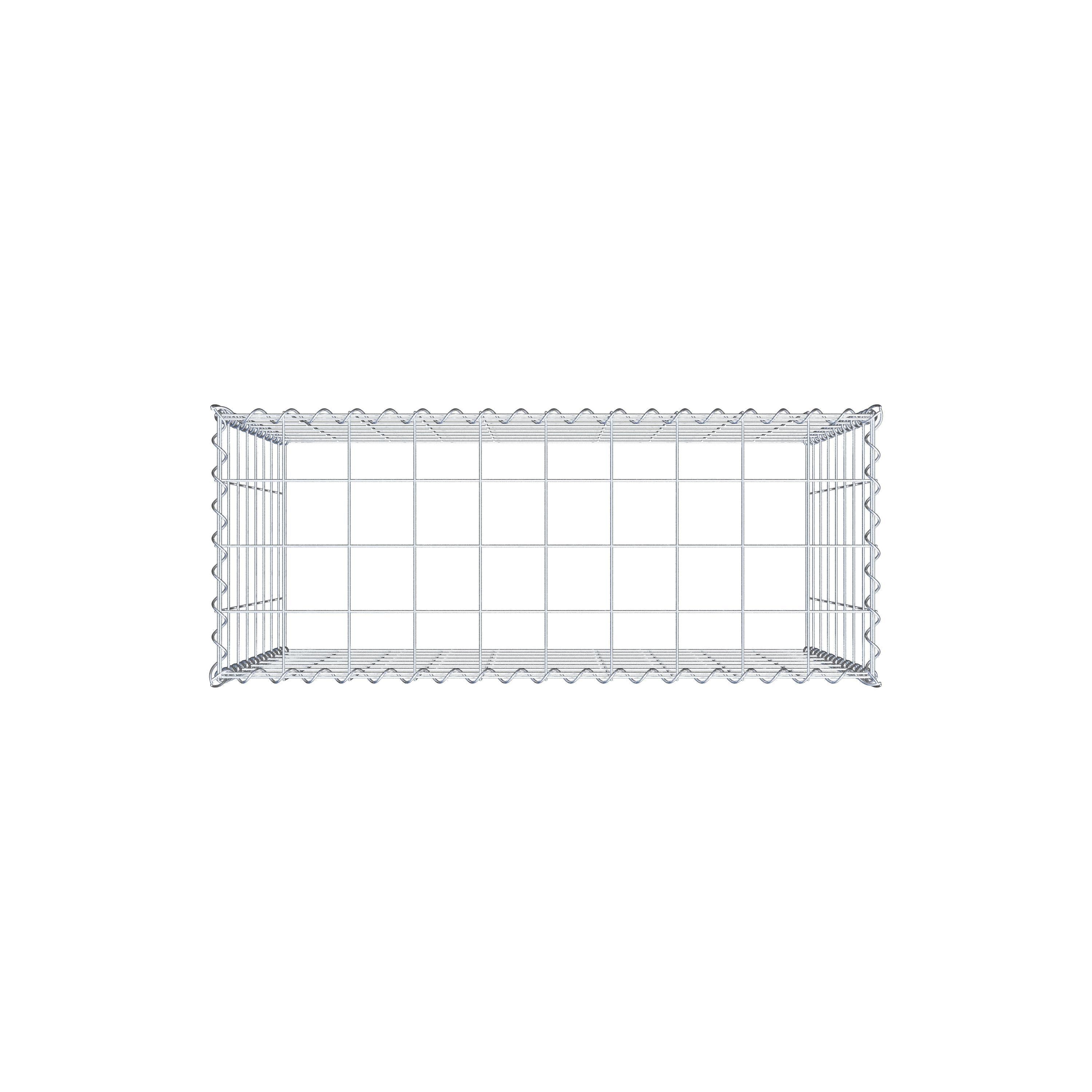 Add-on schanskorf type 3 100 cm x 80 cm x 40 cm (L x H x D), maaswijdte 10 cm x 10 cm, spiraalvormig