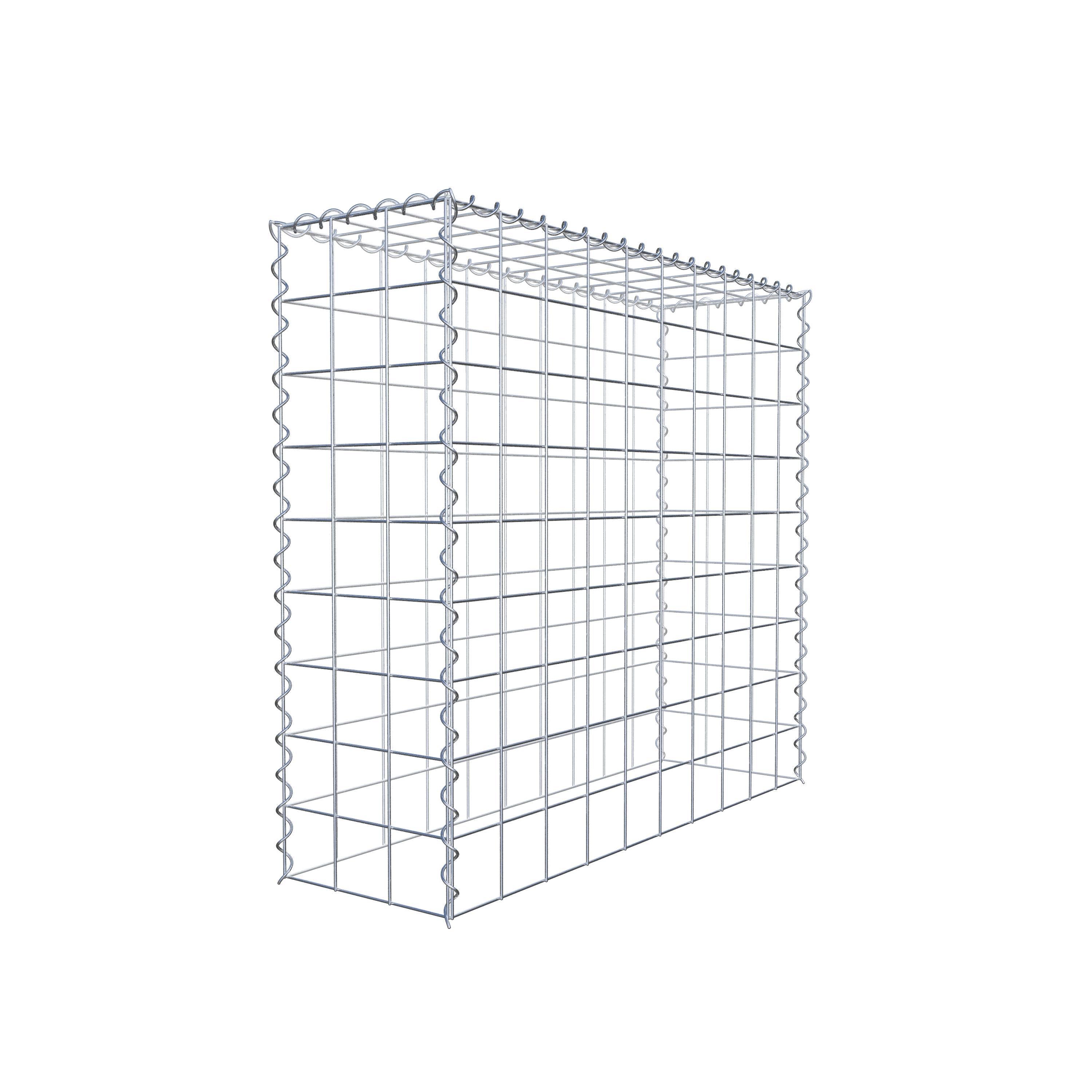 Gabion rapporté type 3 100 cm x 90 cm x 30 cm (L x H x P), mailles 10 cm x 10 cm, spirale