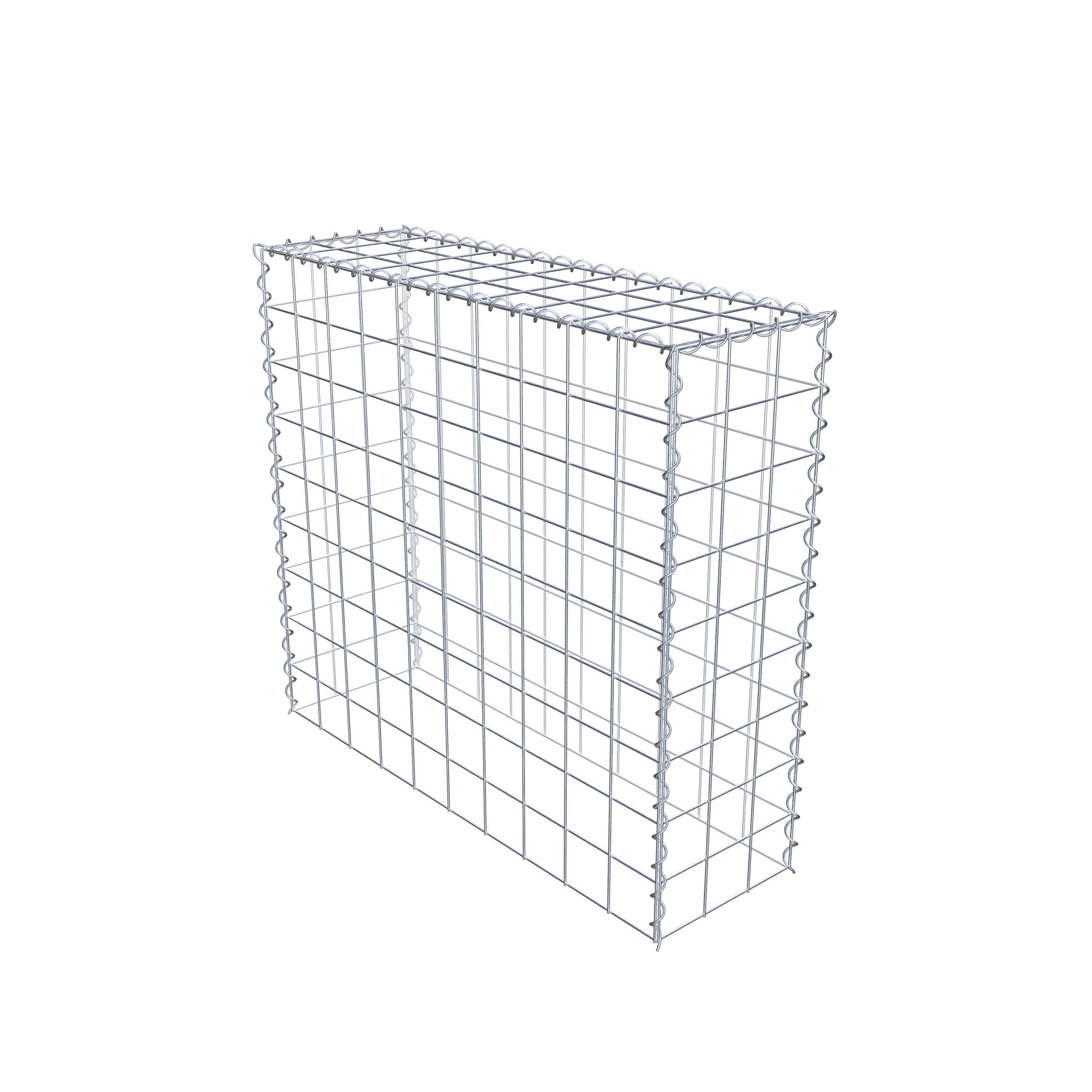 Gabion rapporté type 3 100 cm x 90 cm x 30 cm (L x H x P), mailles 10 cm x 10 cm, spirale