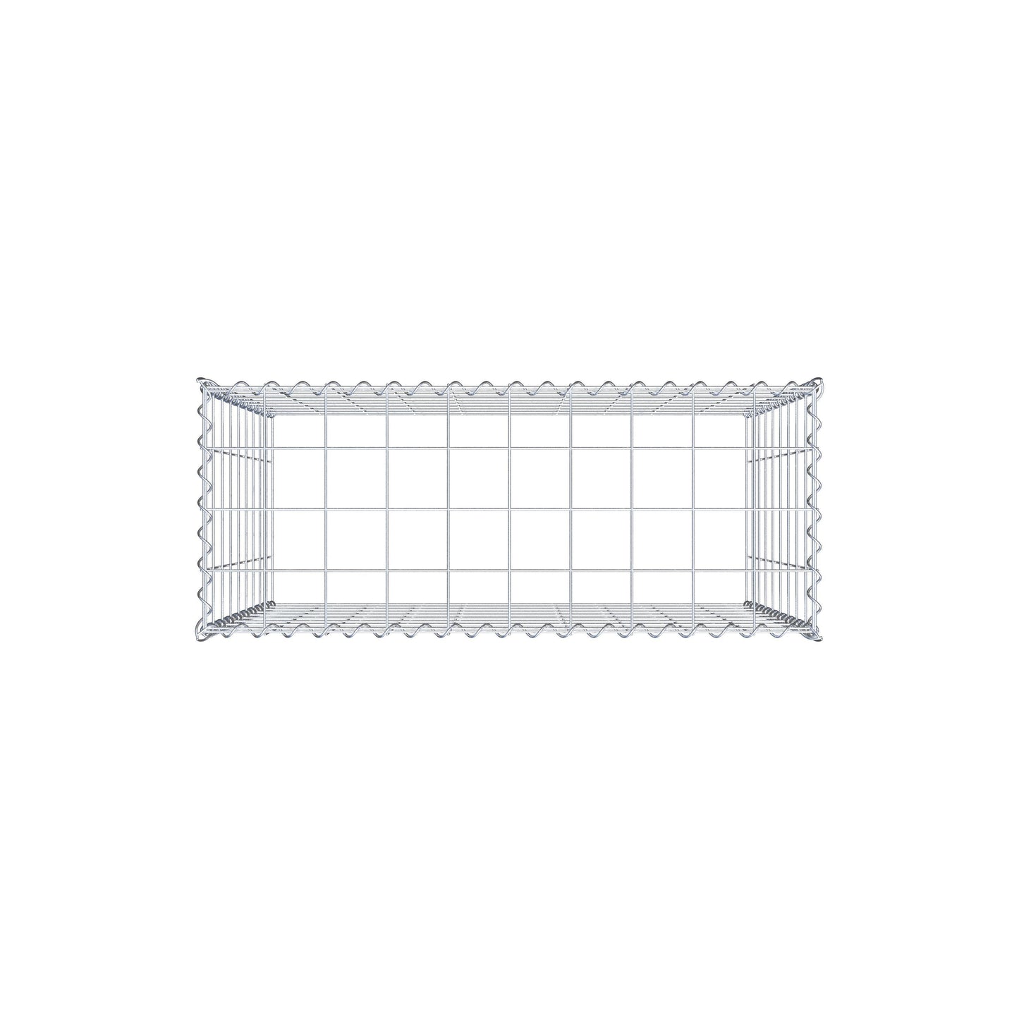 Gabião Tipo 3 100 cm x 90 cm x 40 cm (C x A x P), malhagem 10 cm x 10 cm, espiral
