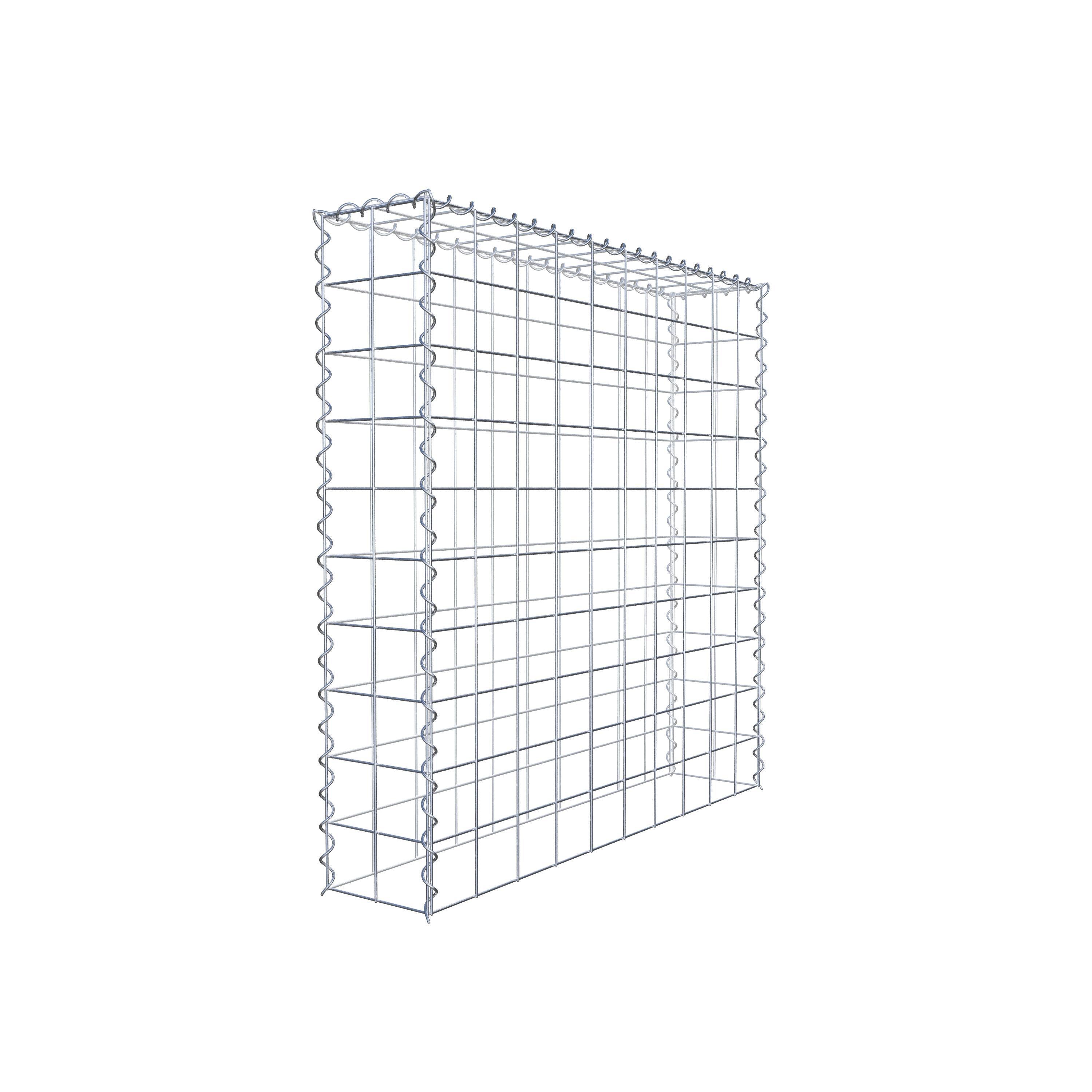 Add-on schanskorf type 3 100 cm x 100 cm x 20 cm (L x H x D), maaswijdte 10 cm x 10 cm, spiraal