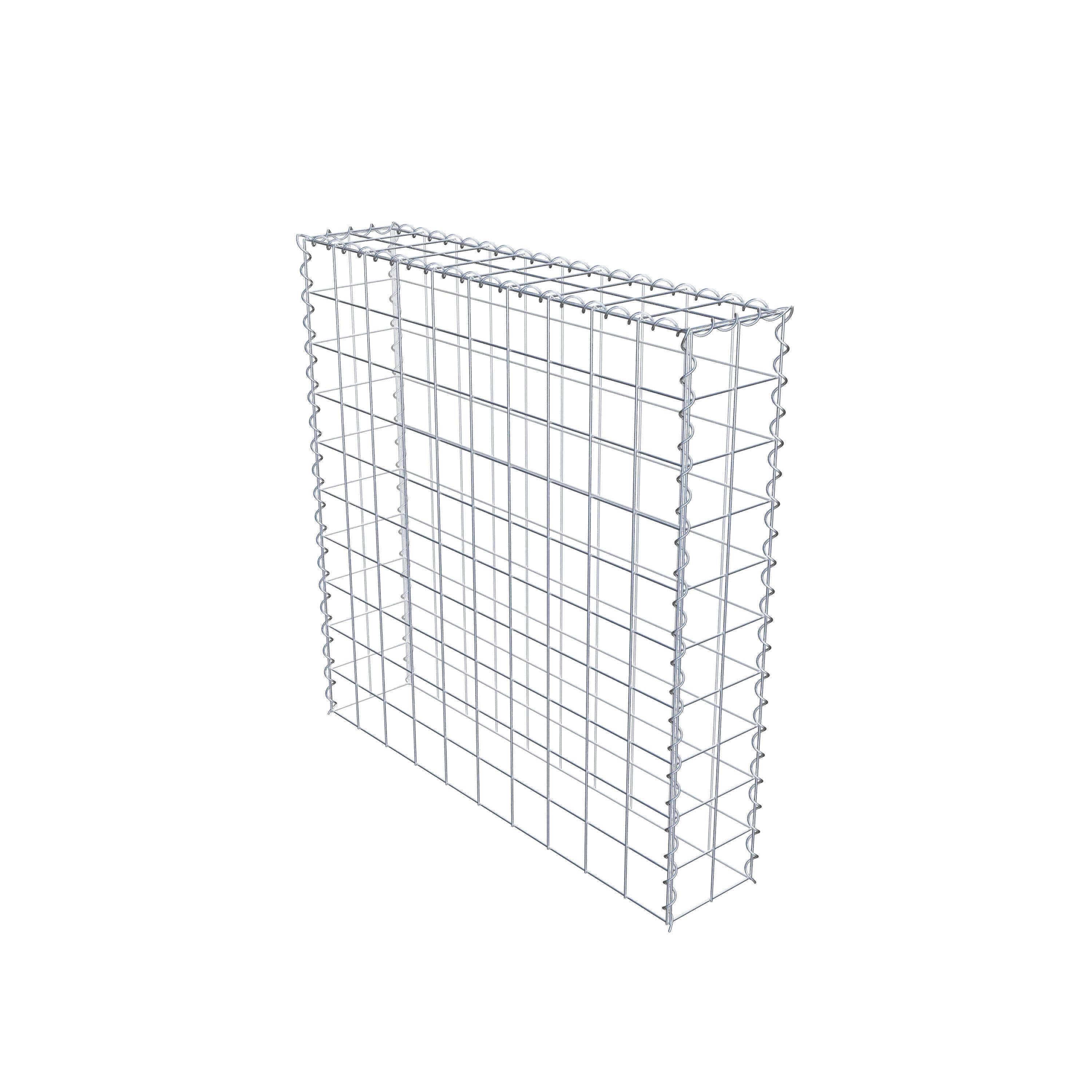 Extra gabion typ 3 100 cm x 100 cm x 20 cm (L x H x D), maskstorlek 10 cm x 10 cm, spiral