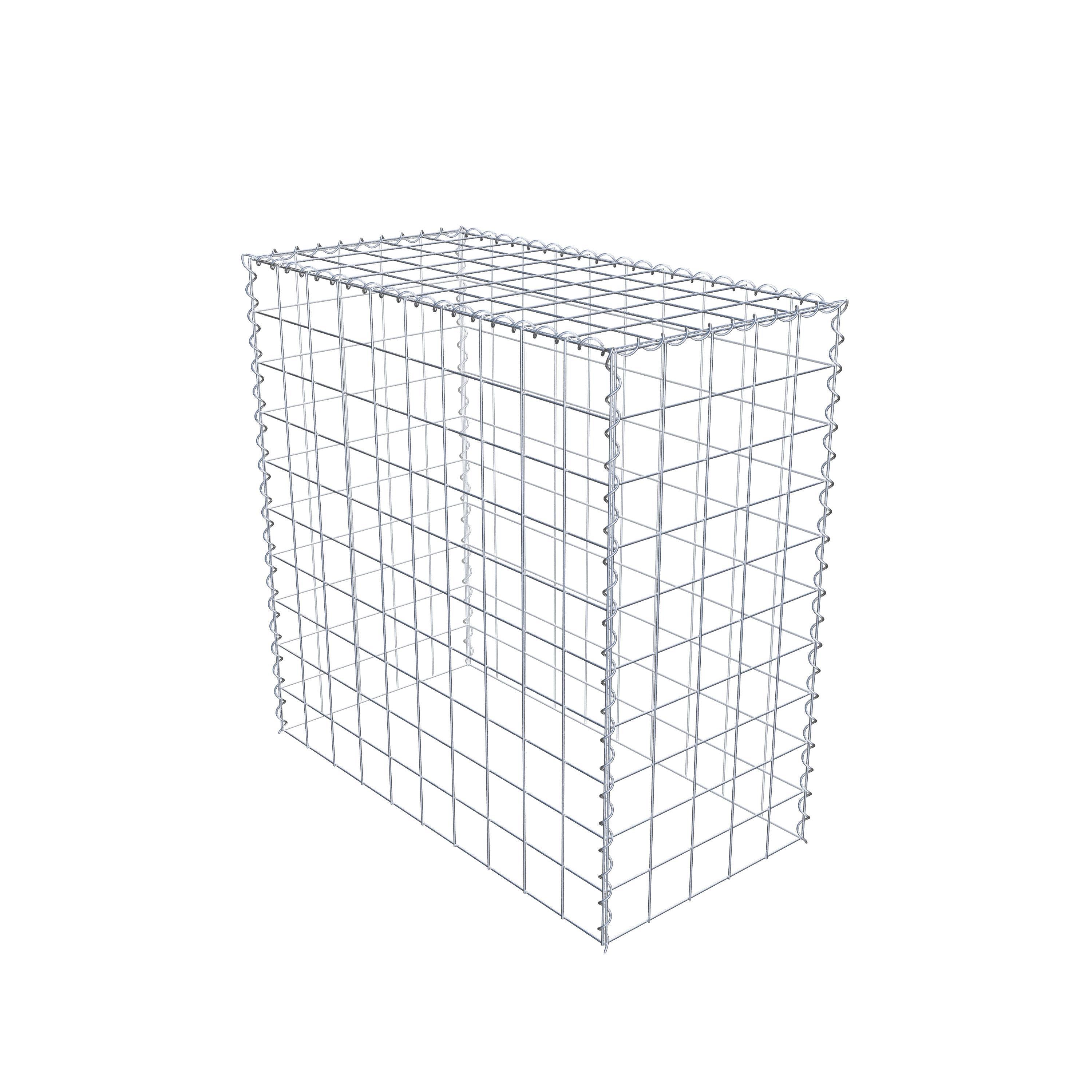 Gabion rapporté type 3 100 cm x 100 cm x 50 cm (L x H x P), mailles 10 cm x 10 cm, spirale