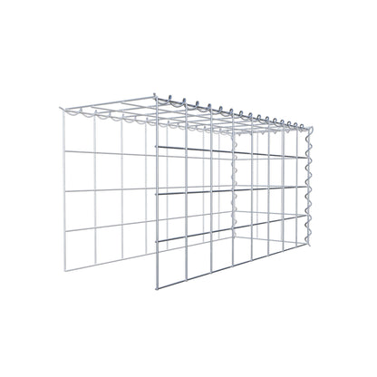 Opvokset gabion type 4 80 cm x 40 cm x 30 cm (L x H x D), maskestørrelse 10 cm x 10 cm, spiral