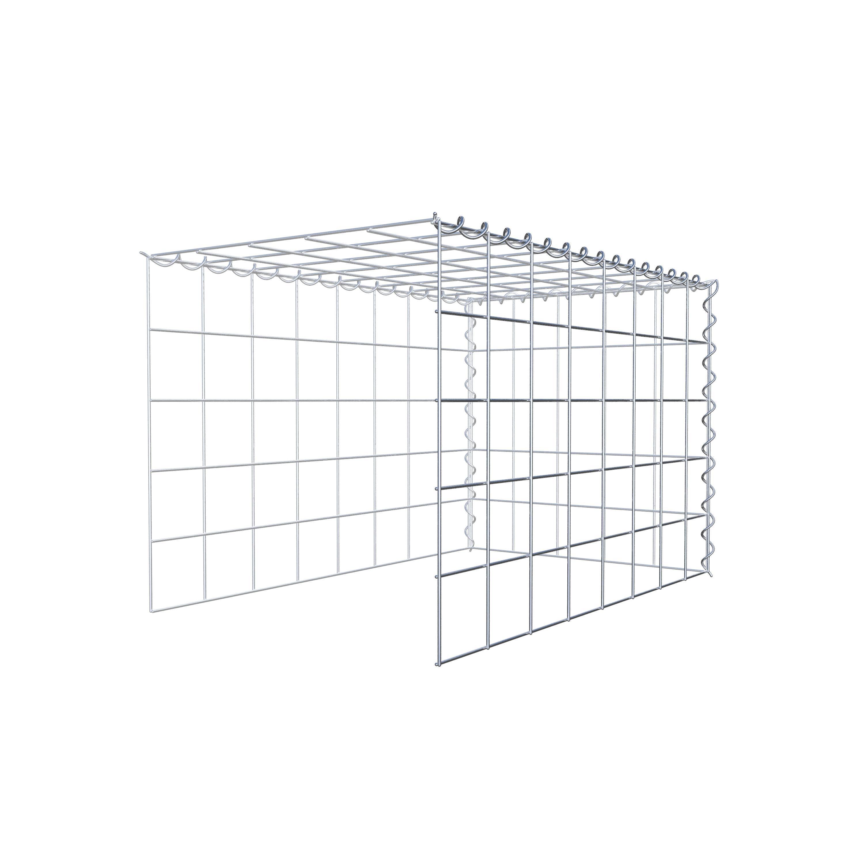 Extra gabion typ 4 80 cm x 50 cm x 50 cm (L x H x D), maskstorlek 10 cm x 10 cm, spiral