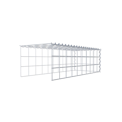 Gabion rapporté type 4 100 cm x 30 cm x 40 cm (L x H x P), mailles 10 cm x 10 cm, spirale