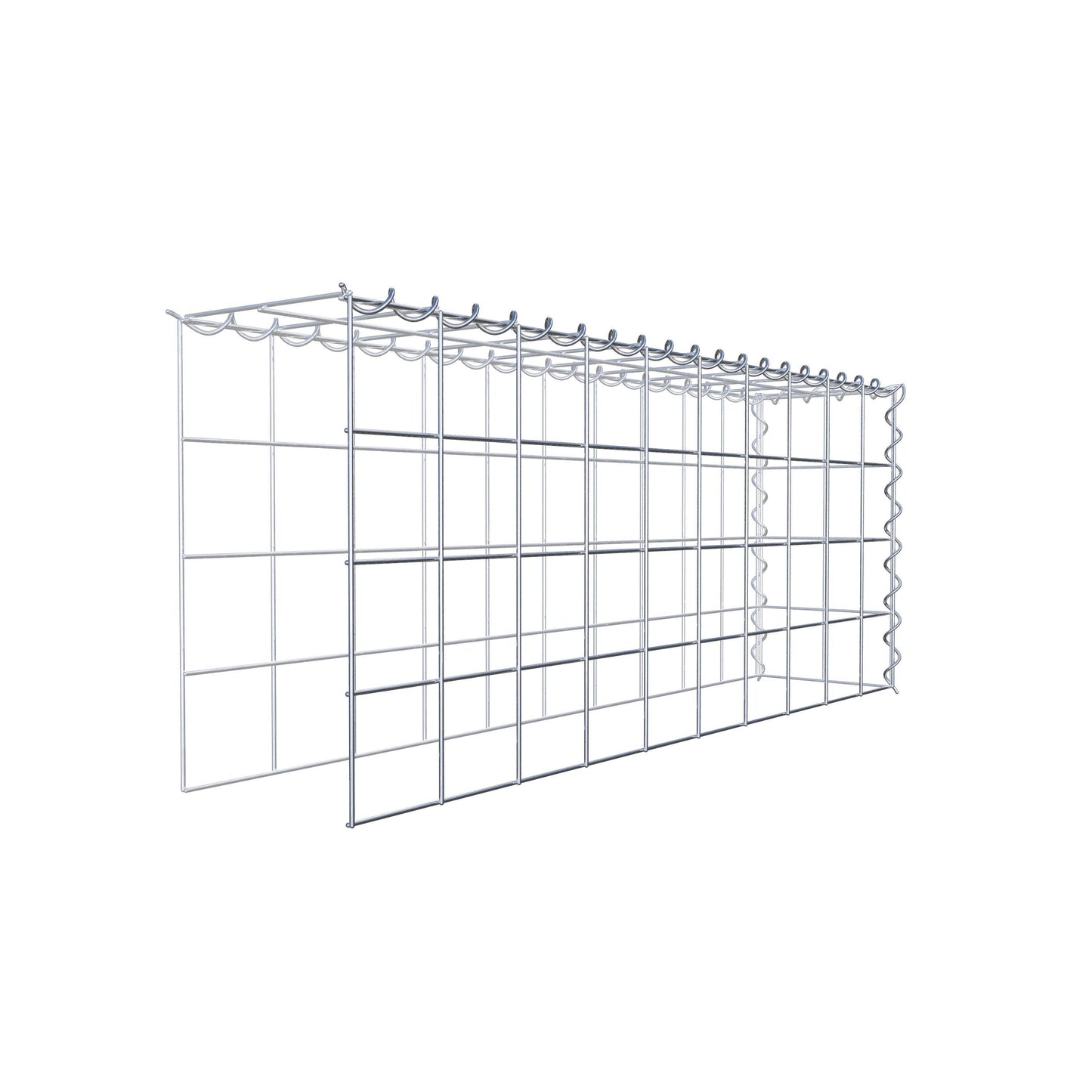 Extra gabion typ 4 100 cm x 40 cm x 20 cm (L x H x D), maskstorlek 10 cm x 10 cm, spiral