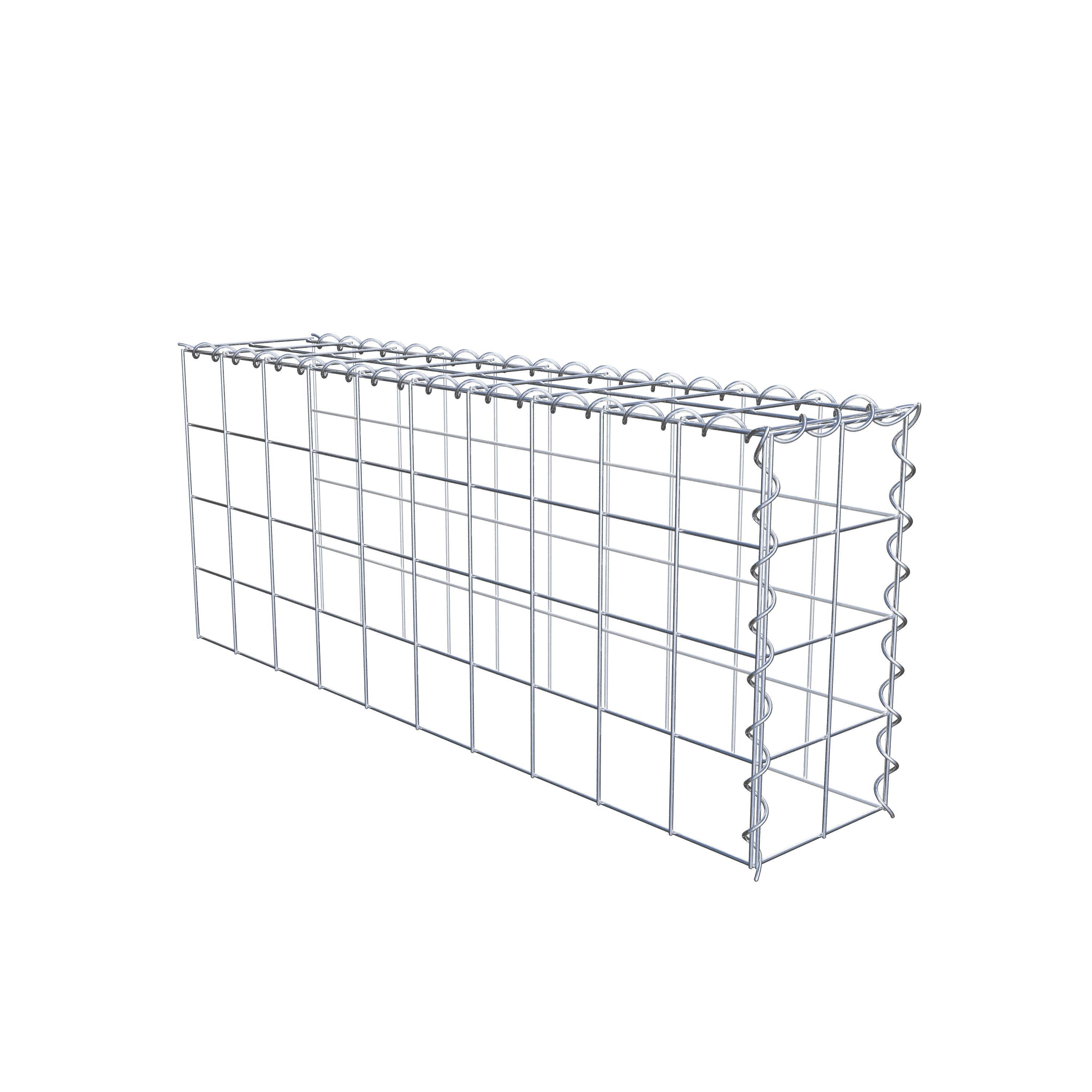 Extra gabion typ 4 100 cm x 40 cm x 20 cm (L x H x D), maskstorlek 10 cm x 10 cm, spiral