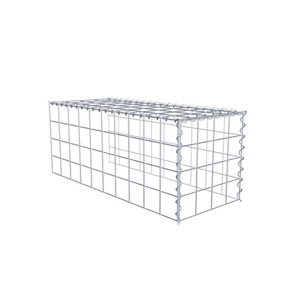 Opvokset gabion type 4 100 cm x 40 cm x 40 cm (L x H x D), maskestørrelse 10 cm x 10 cm, spiral