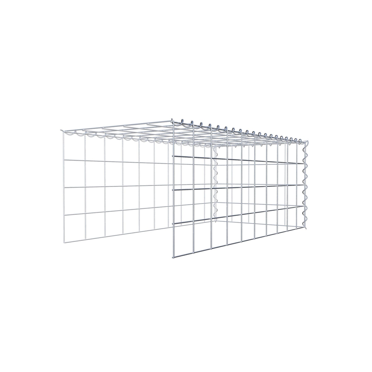 Anbaugabione Typ 4 100 cm x 40 cm x 50 cm (L x H x T), Maschenweite 10 cm x 10 cm, Spirale