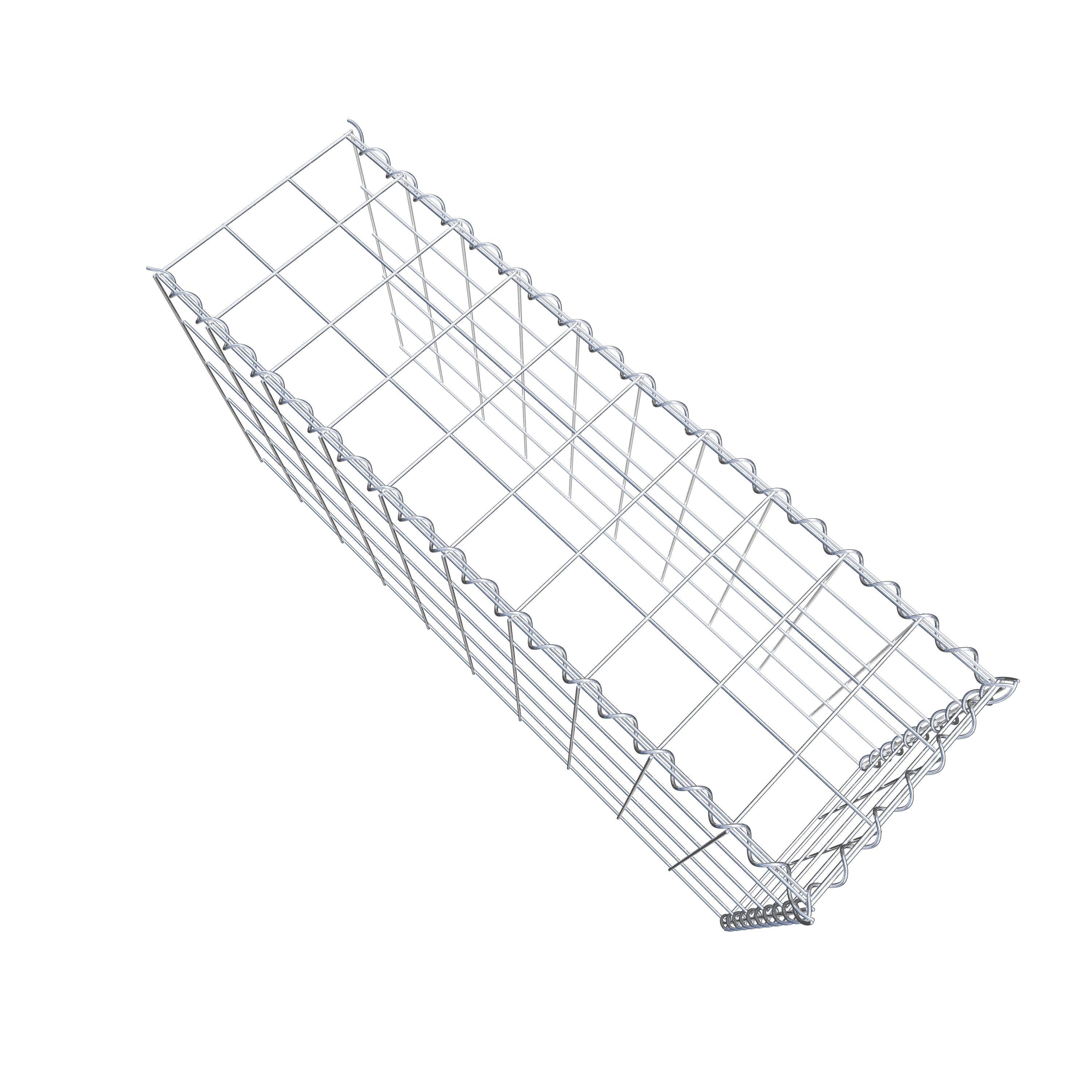 Påväxt gabion typ 4 100 cm x 50 cm x 30 cm (L x H x D), maskstorlek 10 cm x 10 cm, spiral