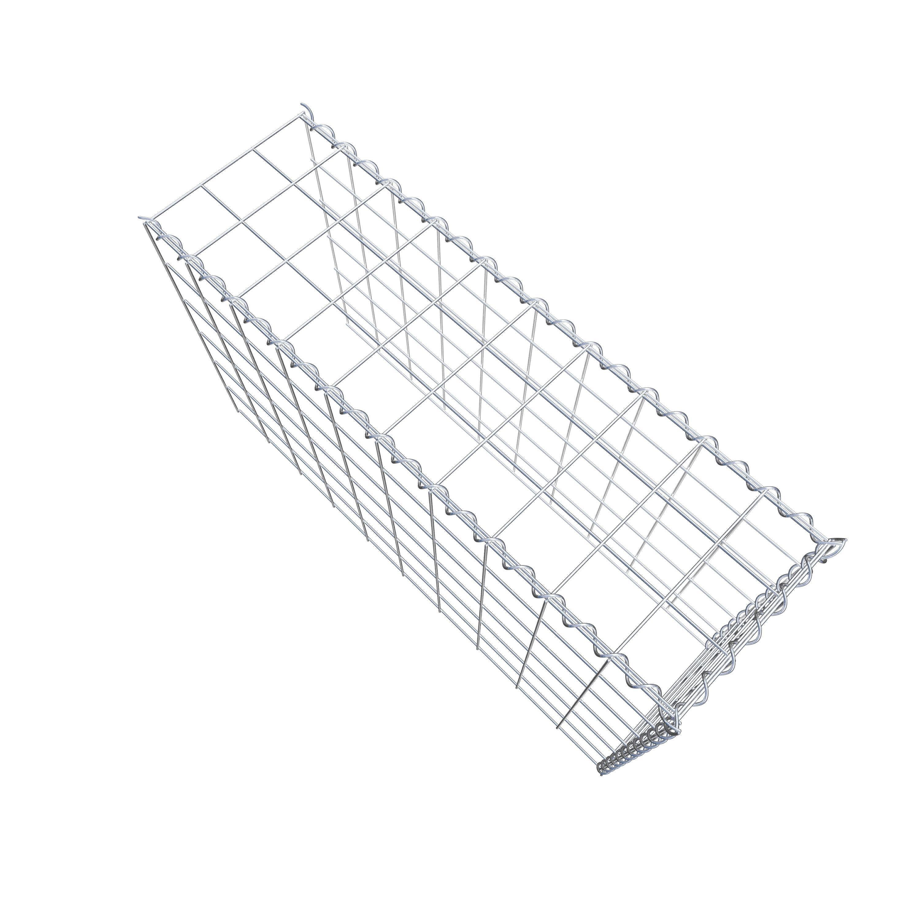 Påväxt gabion typ 4 100 cm x 60 cm x 30 cm (L x H x D), maskstorlek 10 cm x 10 cm, spiral