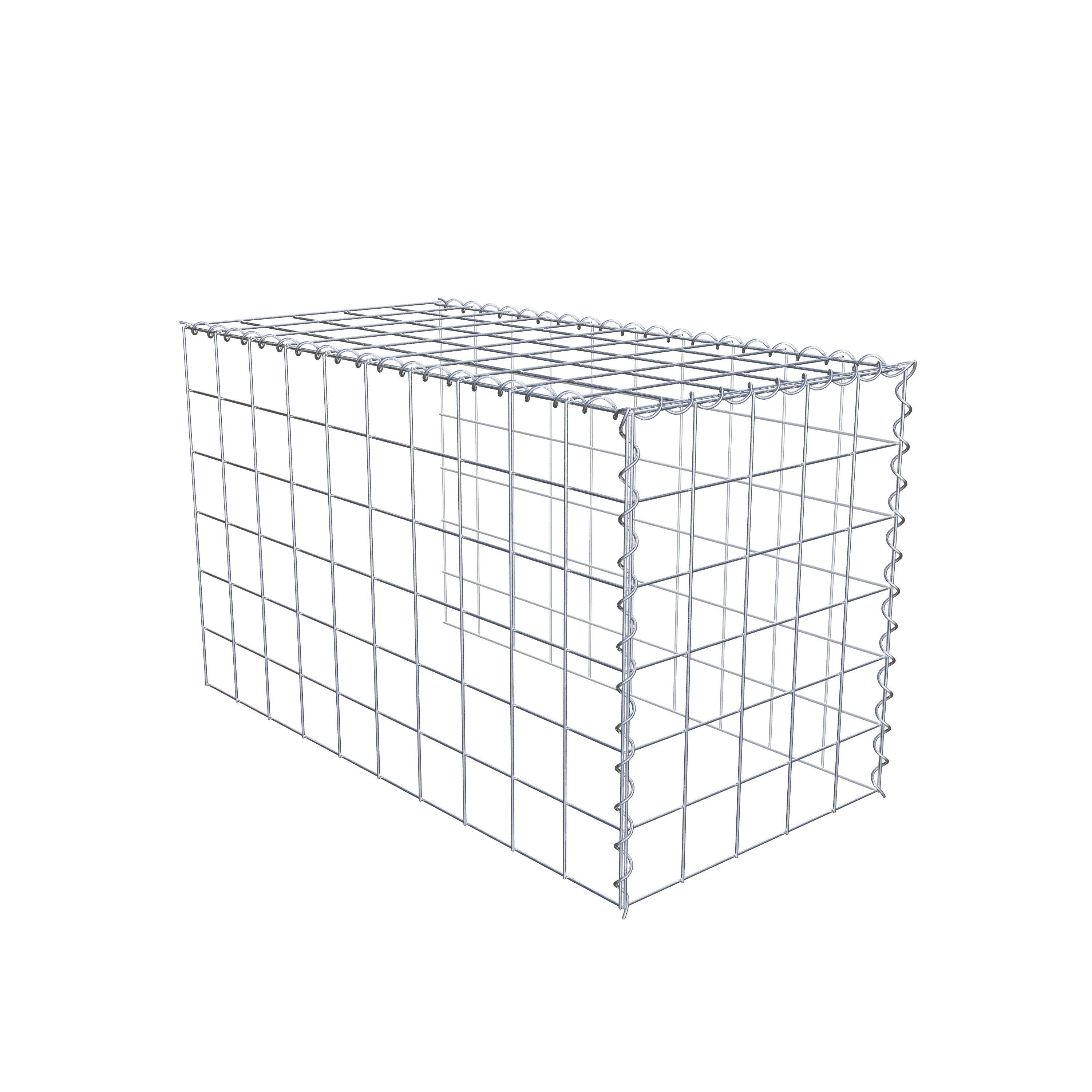 Extra gabion typ 4 100 cm x 60 cm x 50 cm (L x H x D), maskstorlek 10 cm x 10 cm, spiral